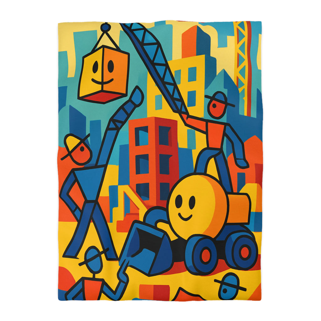 Housse de Couette Microfibre Illustration Unique Design Moderne Décoration Intérieure Raffinée