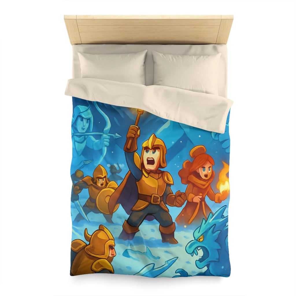 Housse de Couette Microfibre Art Graphique Contemporain Style Décoratif Chambre Tendance