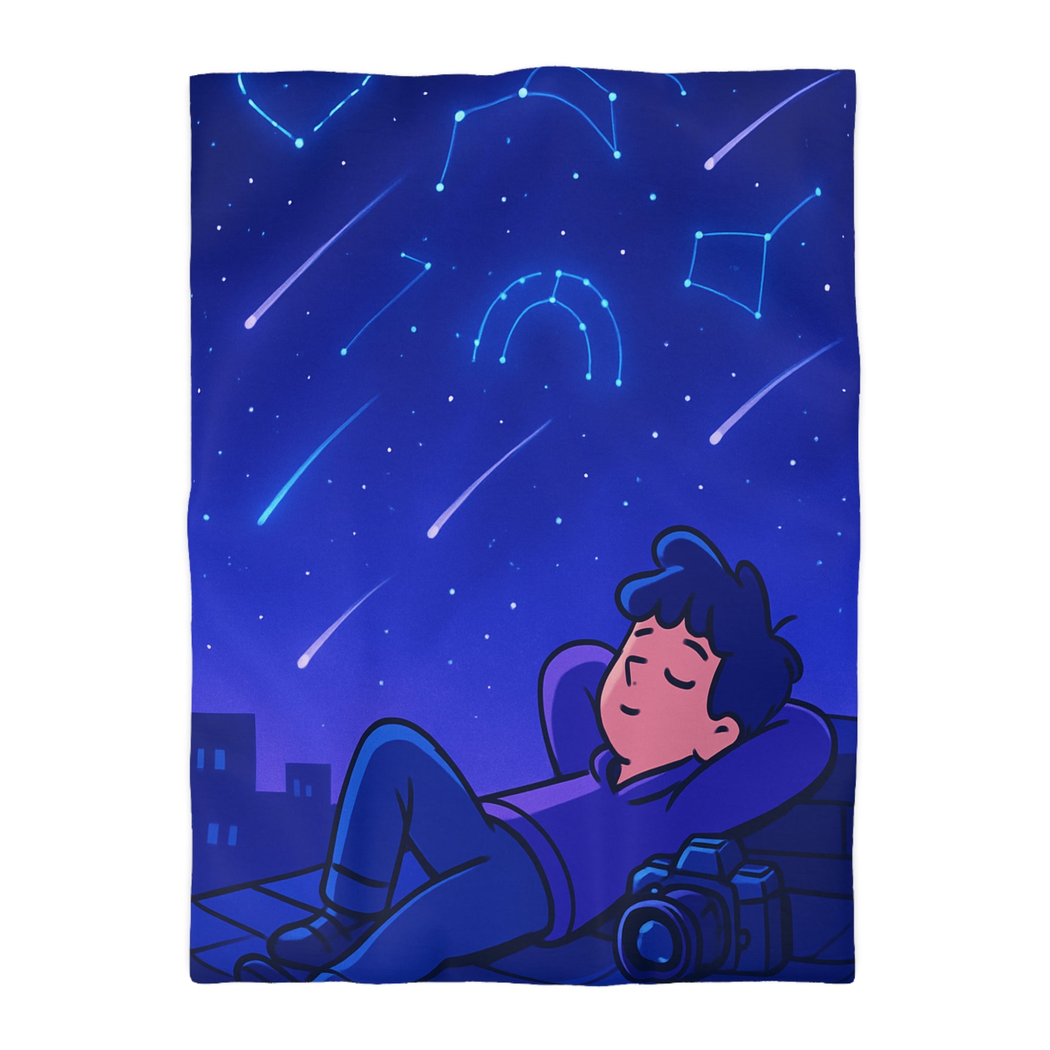 Plongez Dans Un Ciel Étoilé avec Constellations Lumineuses Sur Housse de Couette Envoûtante