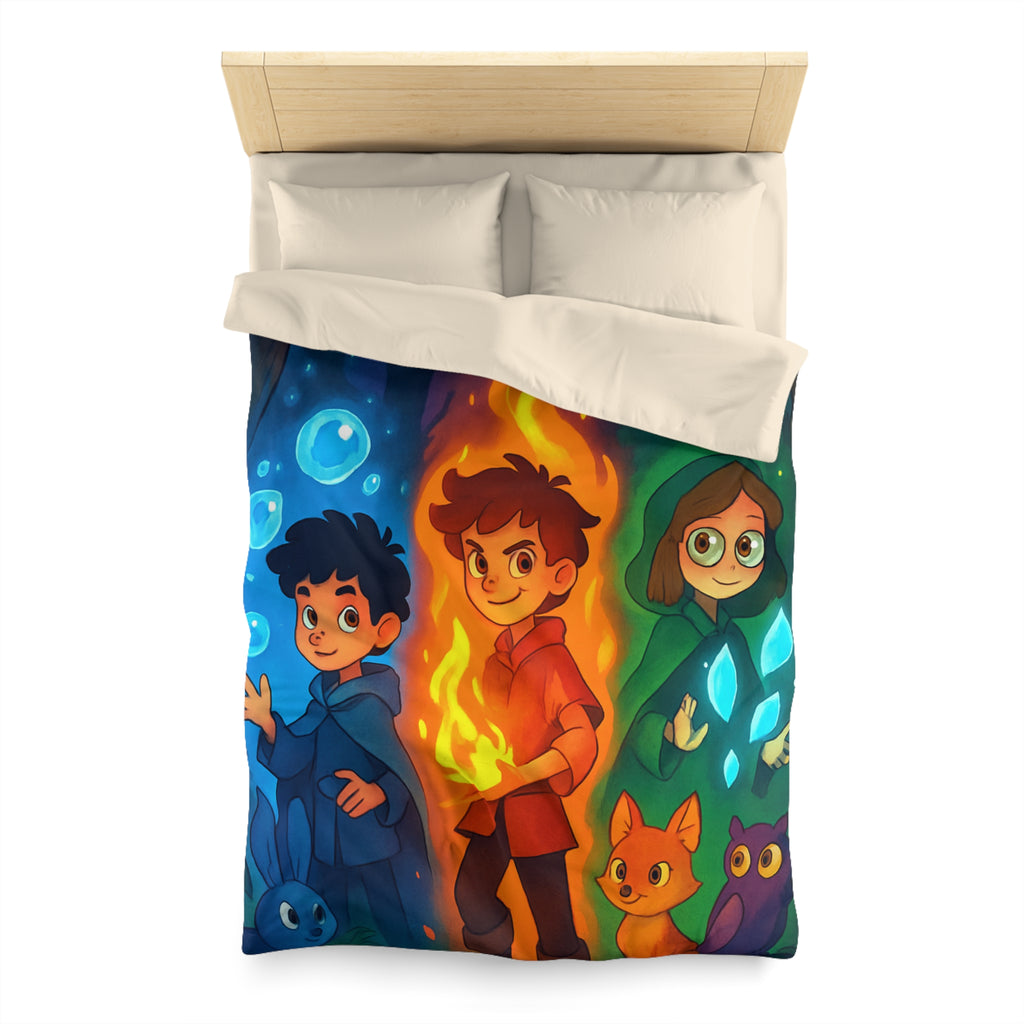 Housse de Couette Microfibre Design Artistique Moderne Décoration Chambre Confort Premium