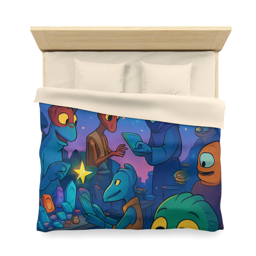 Explorez un Marché Cosmique avec des Créatures Extraterrestres et Pierres Lumineuses Éblouissantes