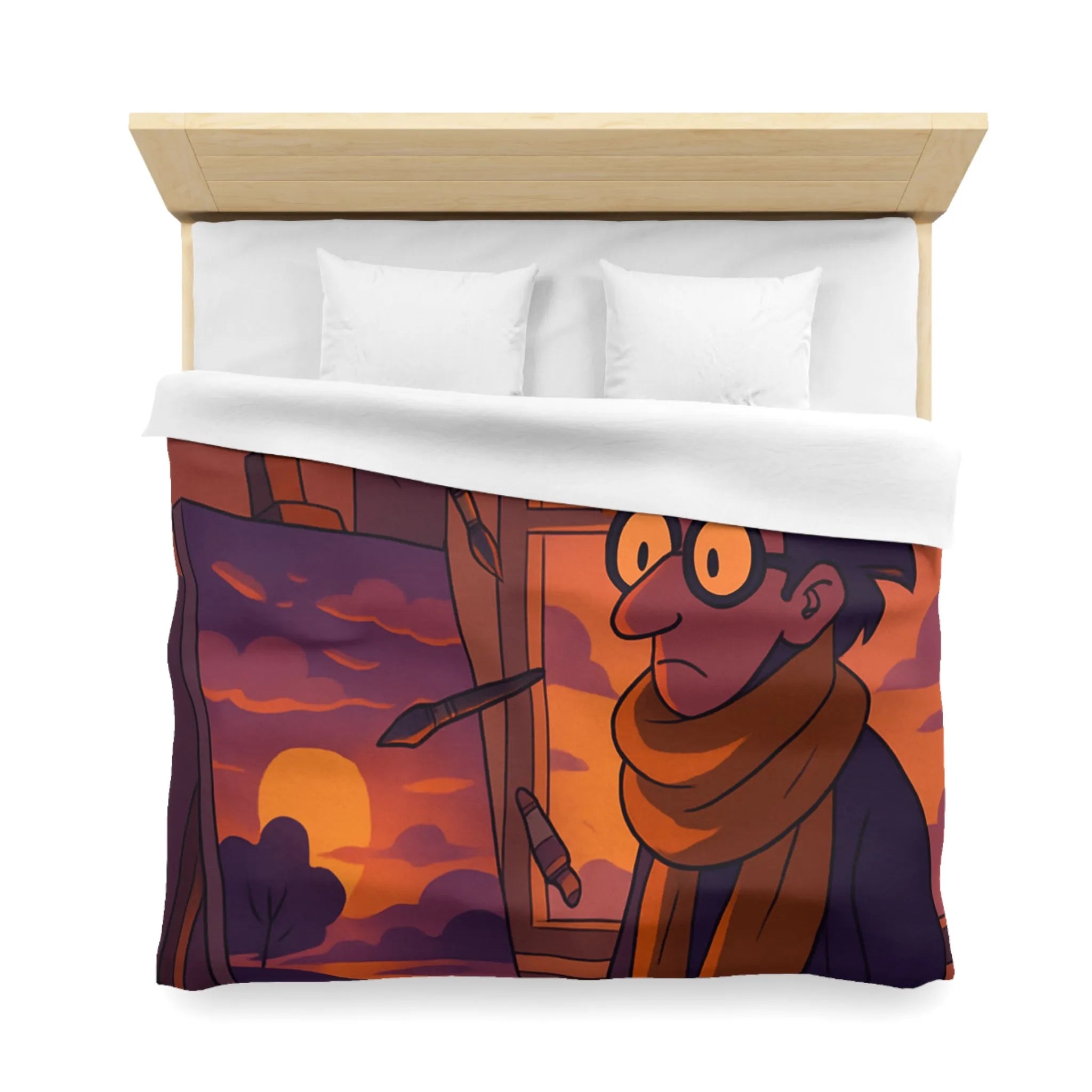 Housse de Couette Microfibre Création Artistique Moderne Design Exclusif Décoration Chambre