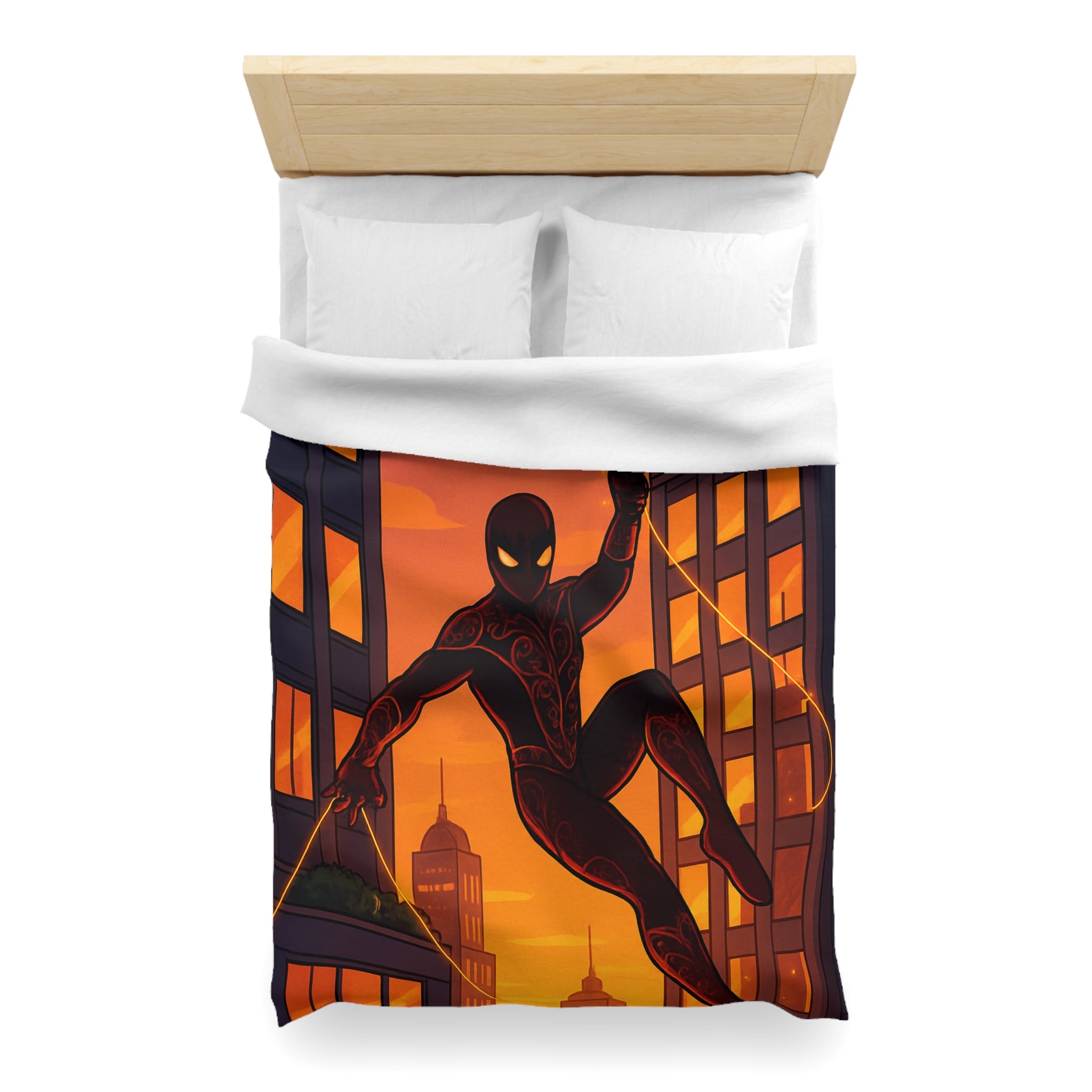 Housse de Couette Microfibre Design Artistique Moderne Décoration Chambre Confort Premium