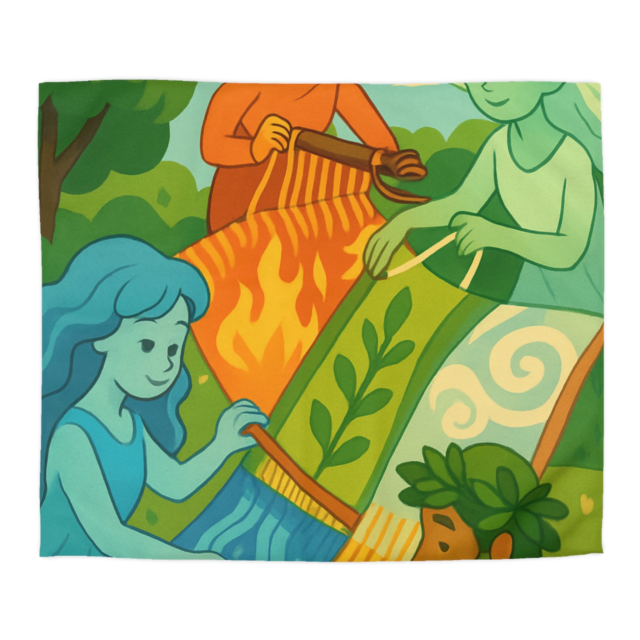 Housse de Couette Microfibre Design Artistique Moderne Décoration Chambre Confort Premium