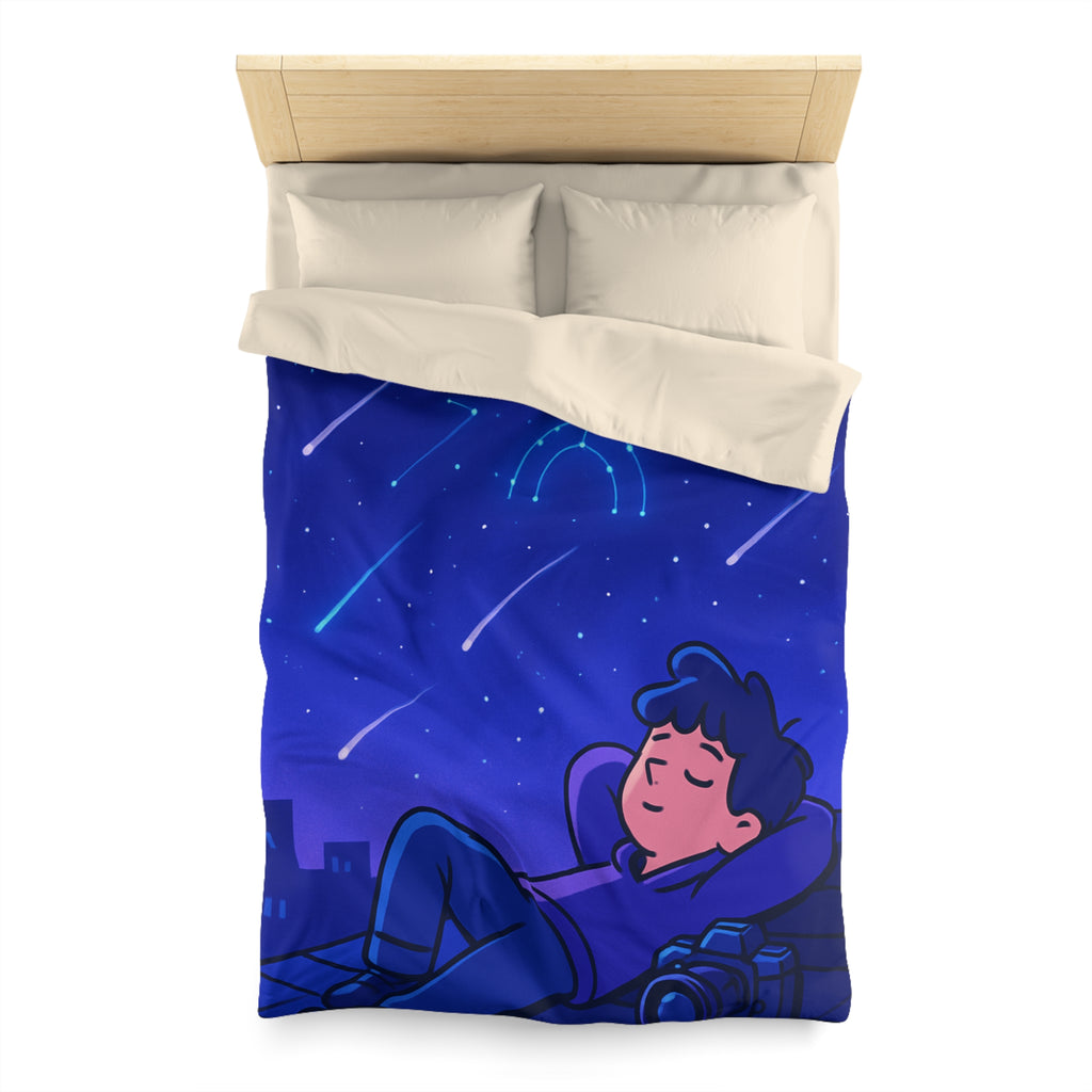 Plongez Dans Un Ciel Étoilé avec Constellations Lumineuses Sur Housse de Couette Envoûtante