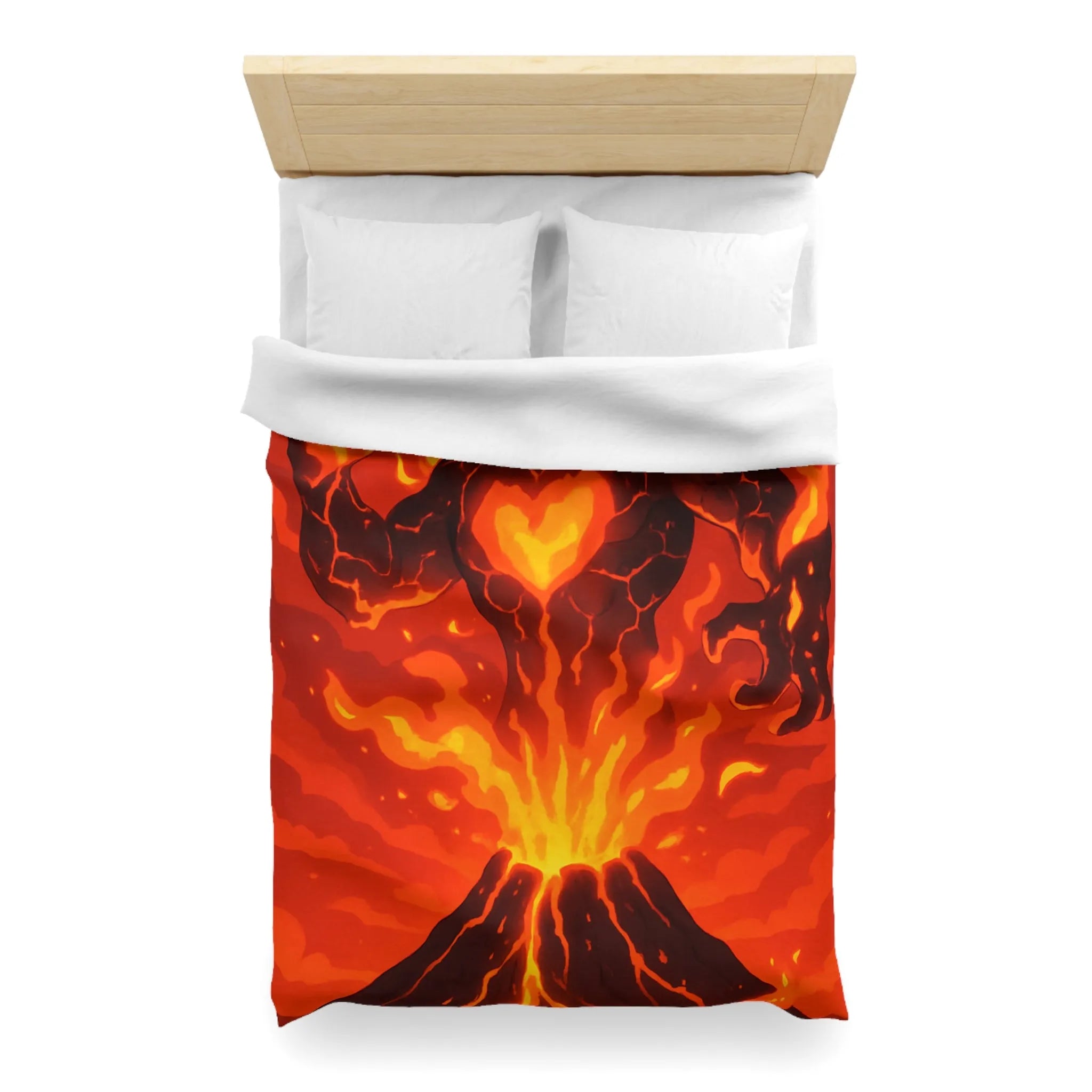 Éruption Volcanique Époustouflante: Figure Enflammée Surgissant De Coulées de Lave Rougeoyantes