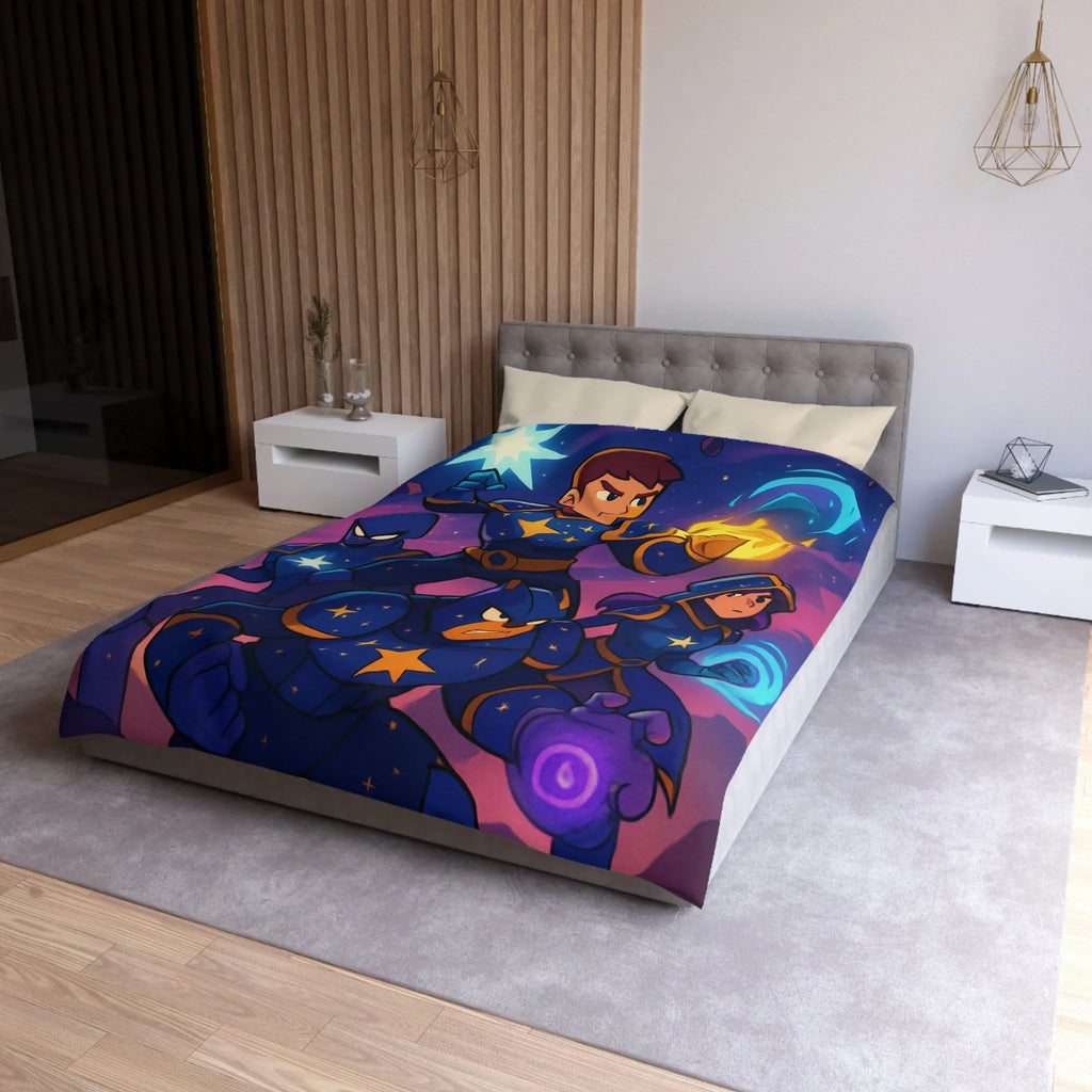 Housse de Couette Microfibre Art Graphique Contemporain Style Décoratif Chambre Tendance