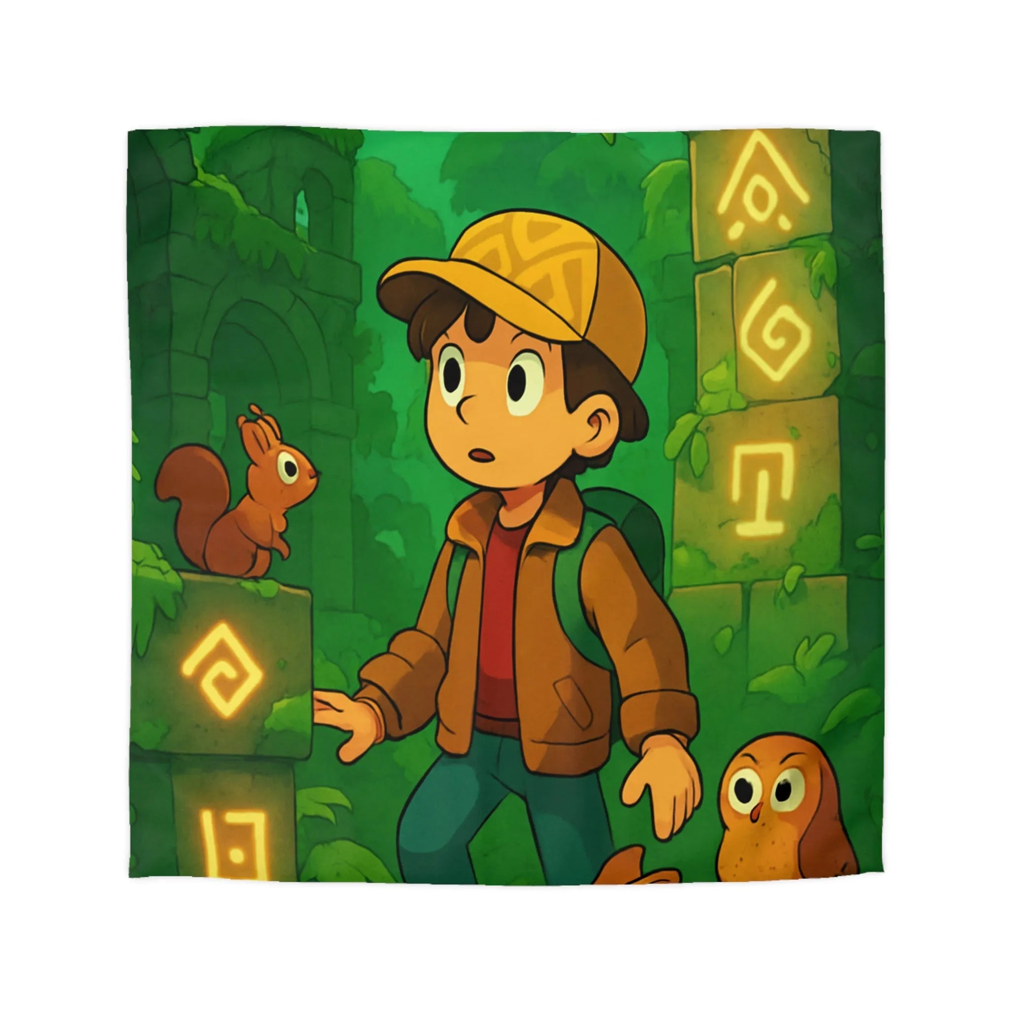 Enchantez Votre Chambre avec une Housse Forêt Mystérieuse et Animaux Curieux Enfants