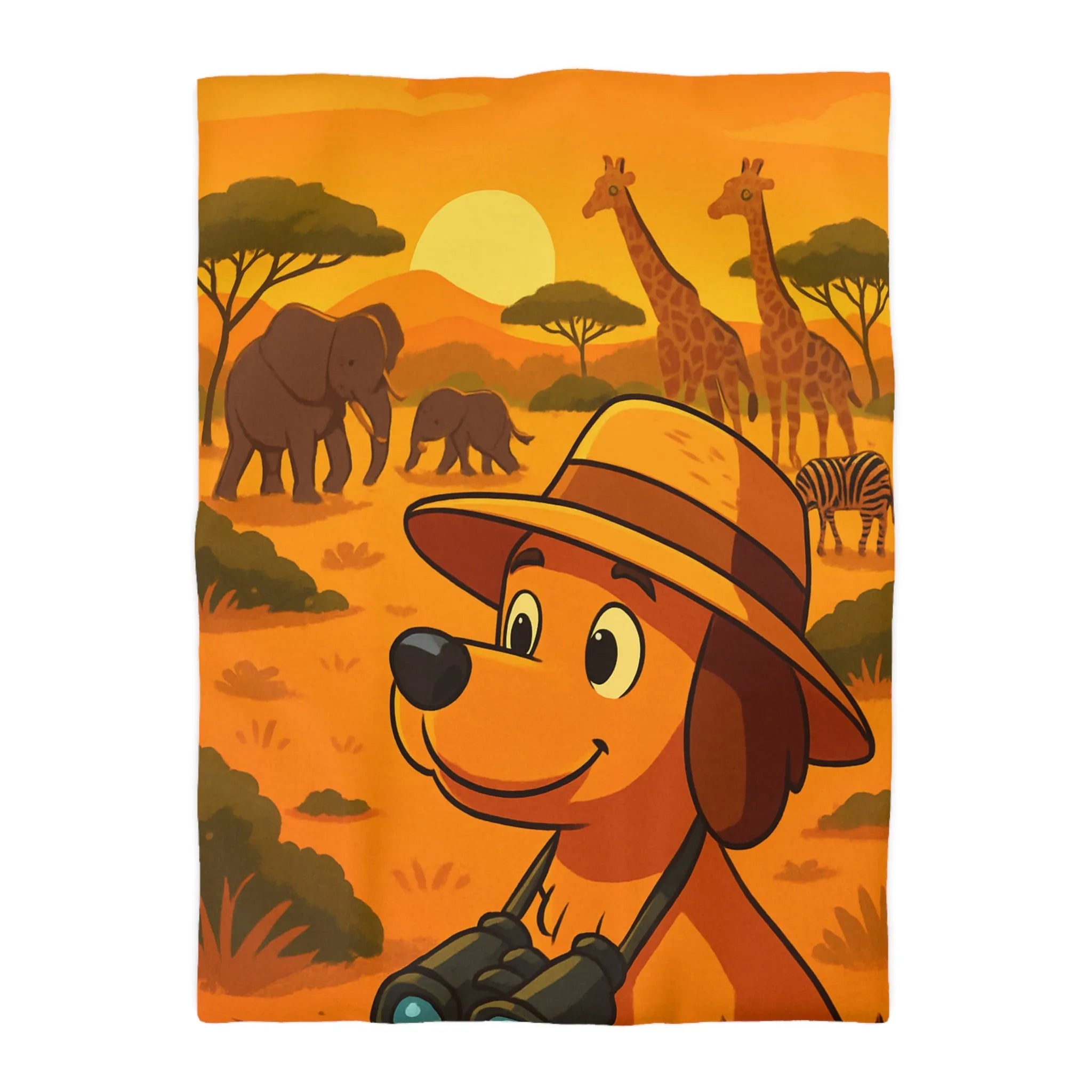 Explorez l'Afrique avec chien mignon et paysages magnifiques pour enfants aventureux
