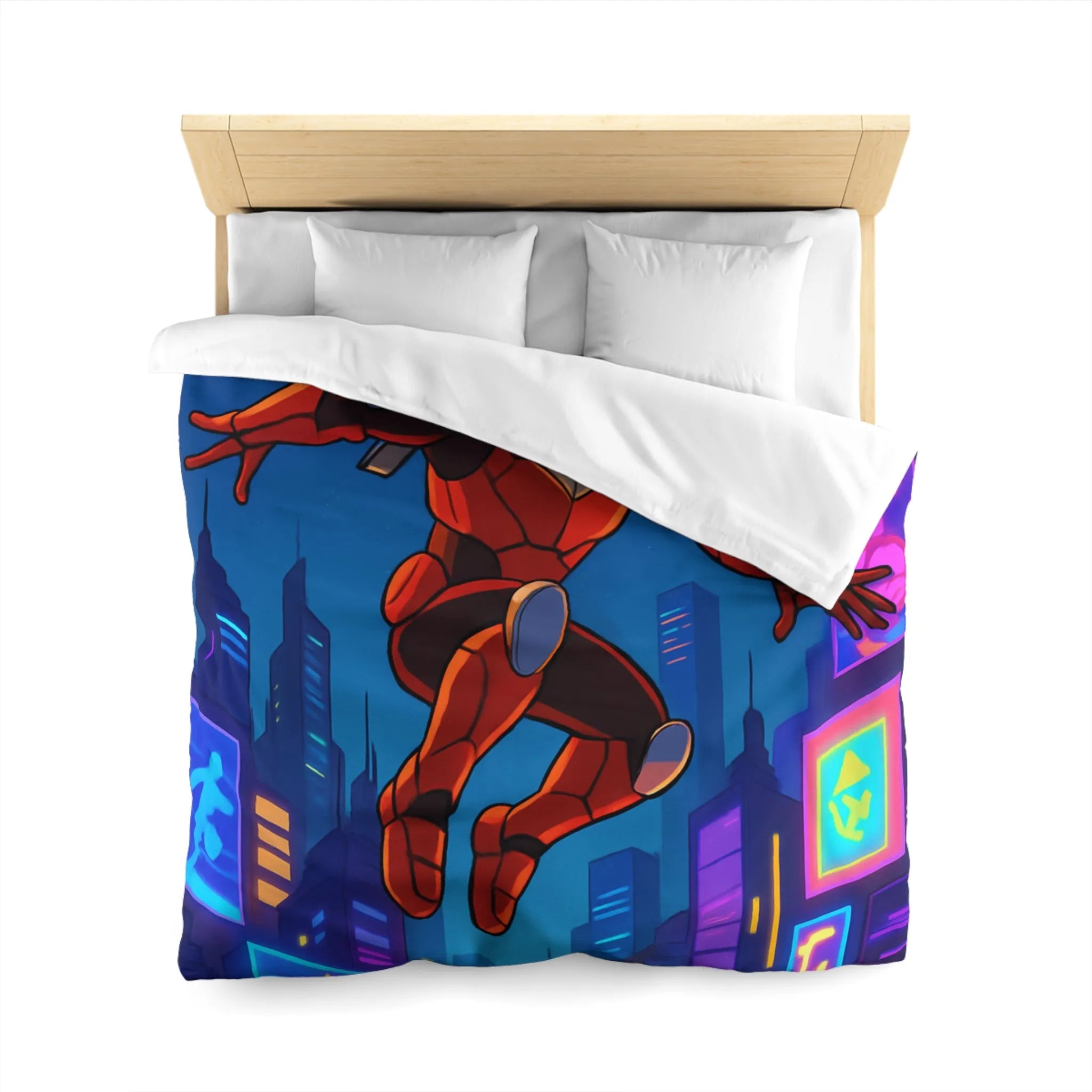 Housse de couette futuriste robotica rouge pour chambres d'enfants créatives et modernes