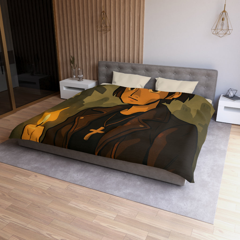 Housse de Couette Microfibre Design Artistique Moderne Décoration Chambre Confort Premium