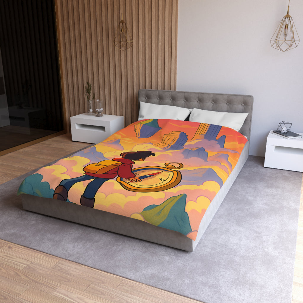 Housse de Couette Microfibre Motif Créatif Original Style Contemporain Chambre Élégante