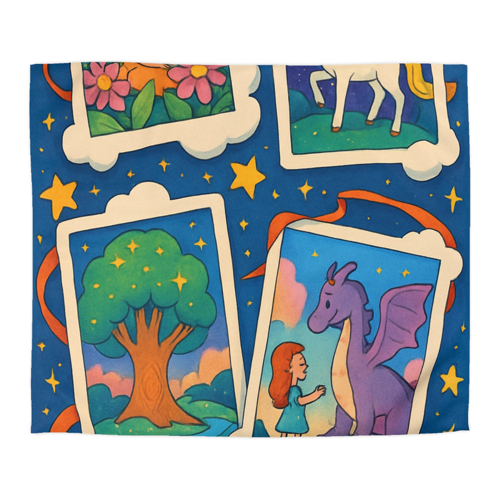 Housse de Couette Microfibre Illustration Unique Design Moderne Décoration Intérieure Raffinée