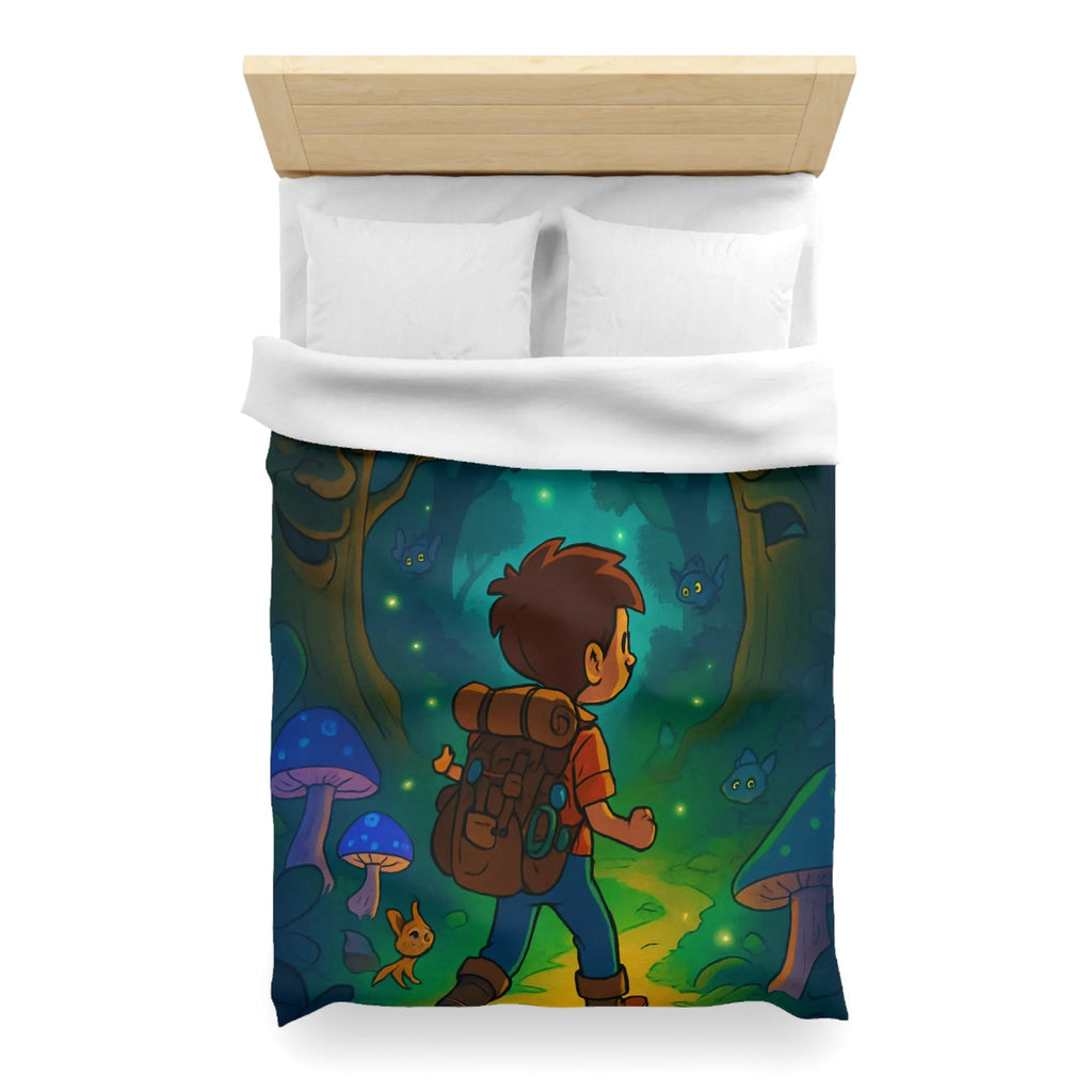 Housse de couette magique avec forêt enchantée lumineuse pour chambre d’enfant rêveuse