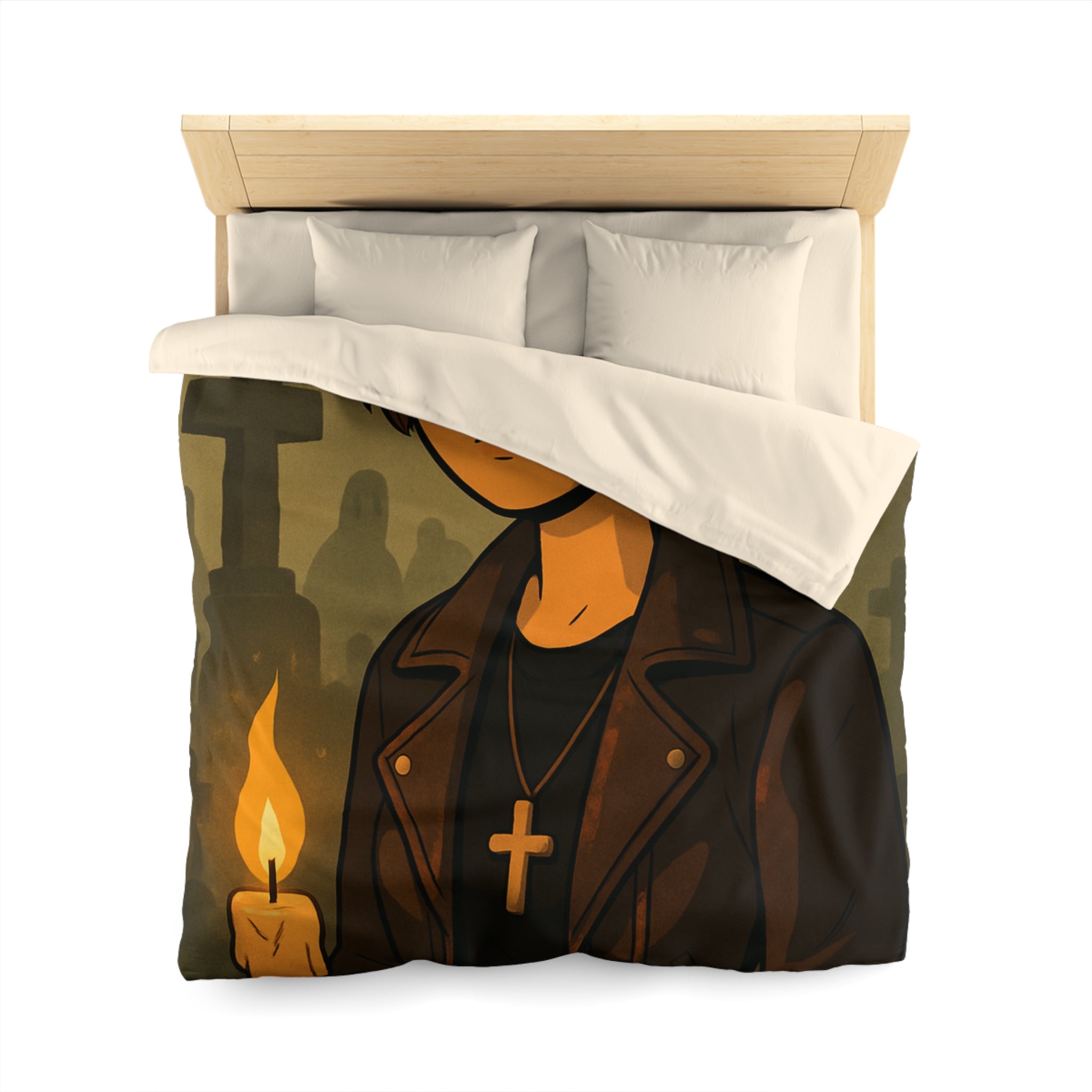 Housse de Couette Microfibre Design Artistique Moderne Décoration Chambre Confort Premium