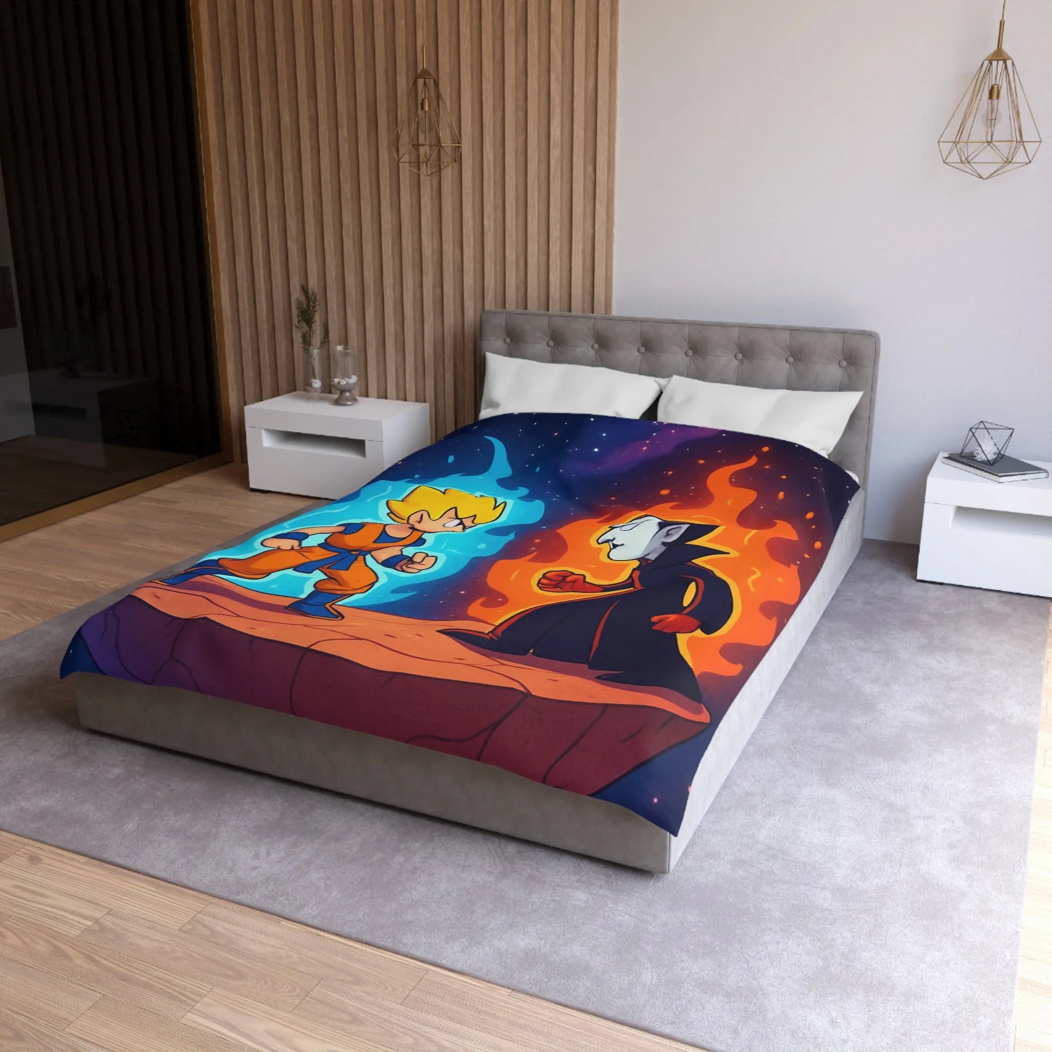 Housse de Couette Microfibre Art Graphique Contemporain Style Décoratif Chambre Tendance