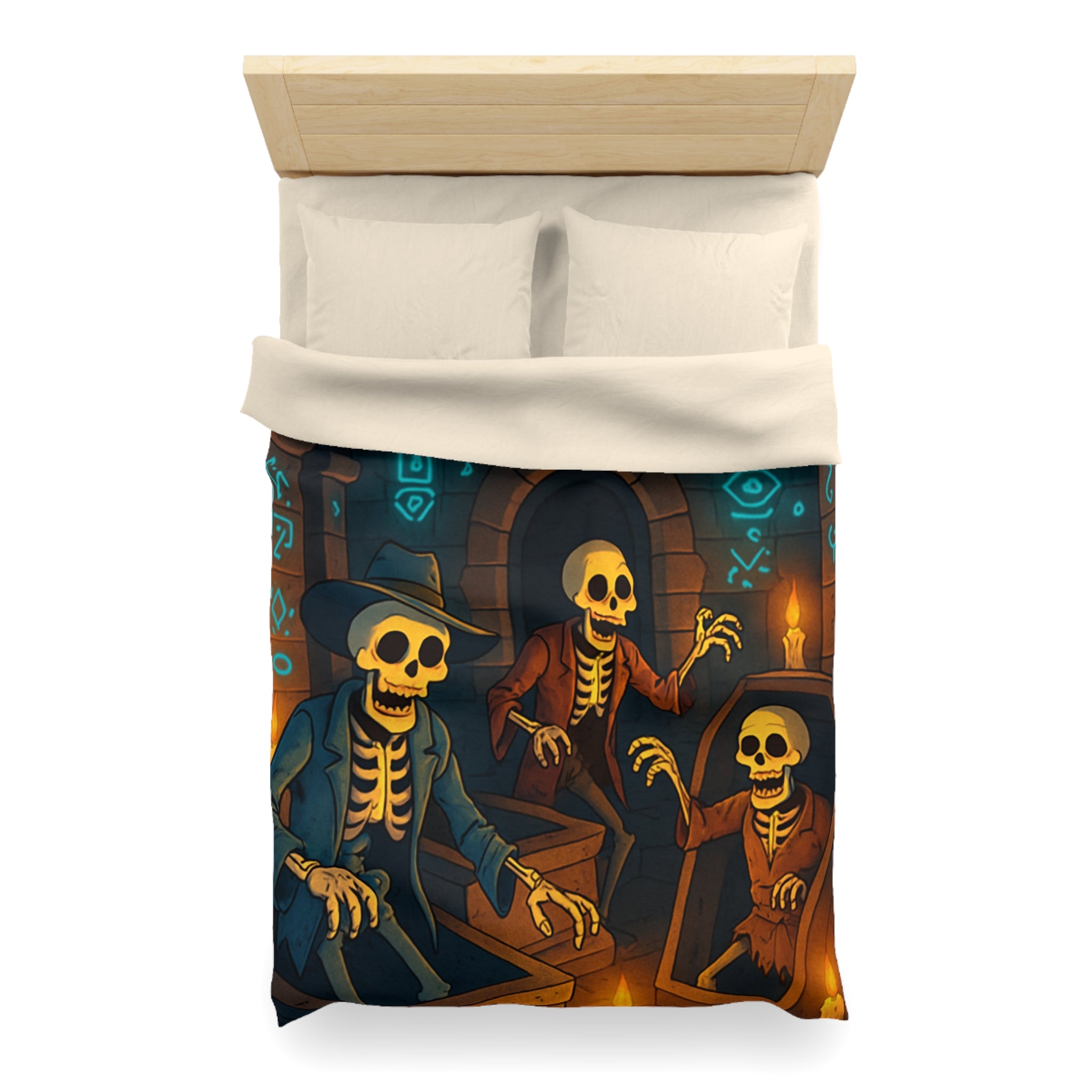 Housse de Couette Microfibre Illustration Unique Design Moderne Décoration Intérieure Raffinée