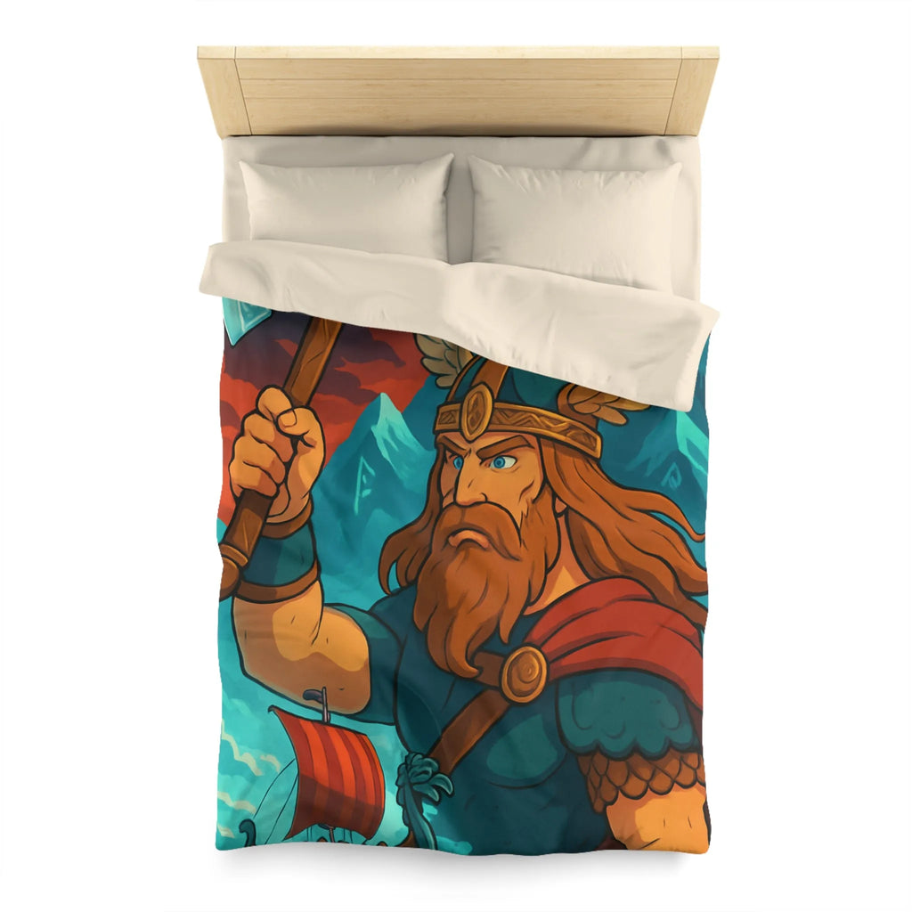 Housse de Couette Microfibre Art Graphique Contemporain Style Décoratif Chambre Tendance