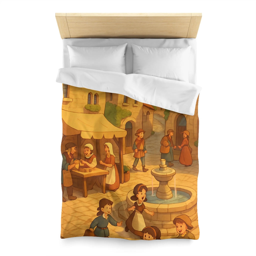 Housse de Couette Microfibre Art Graphique Contemporain Style Décoratif Chambre Tendance