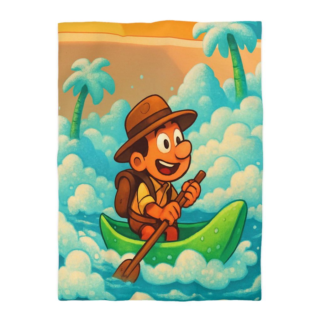 Housse de Couette Microfibre Motif Créatif Original Style Contemporain Chambre Élégante