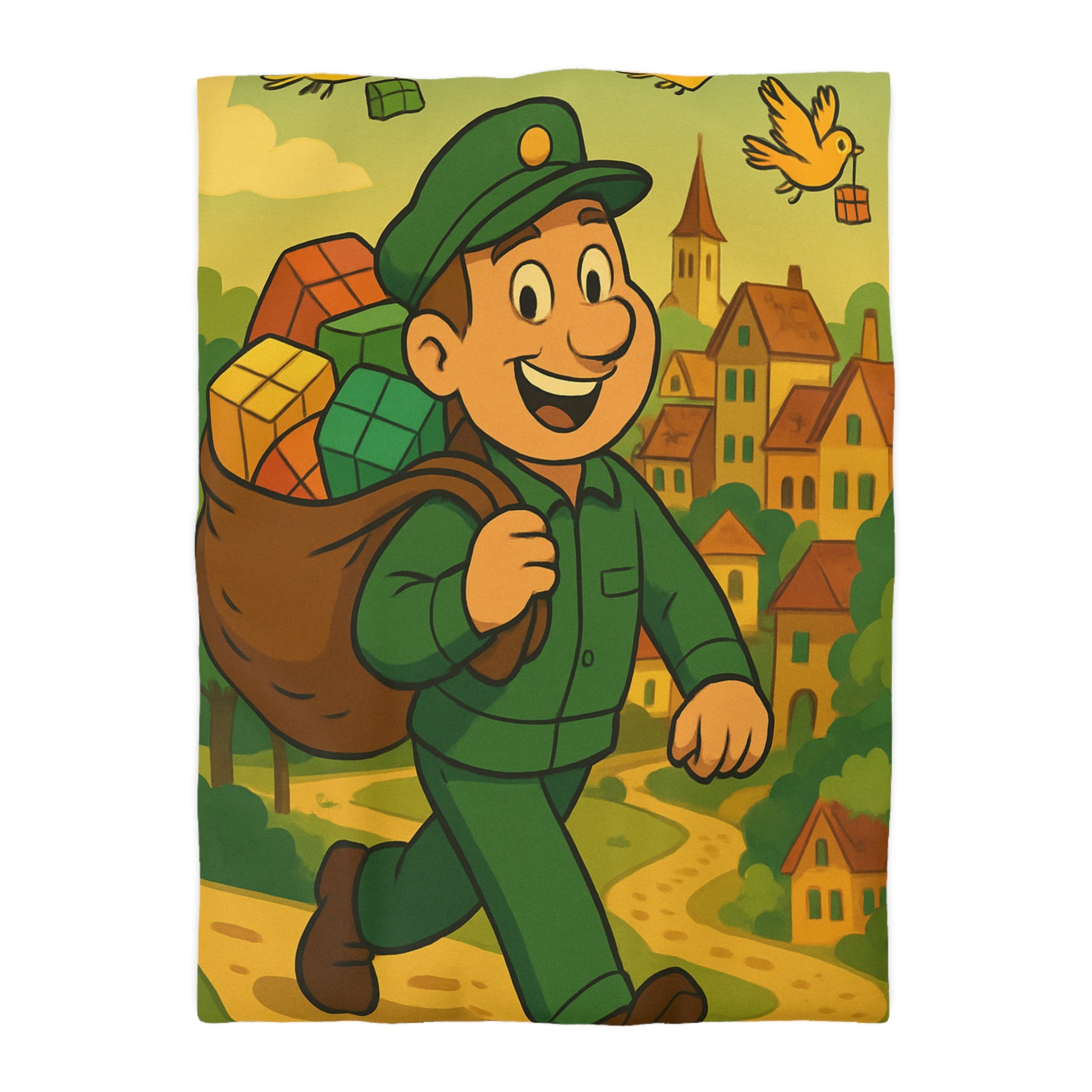 Housse de Couette Microfibre Motif Créatif Original Style Contemporain Chambre Élégante