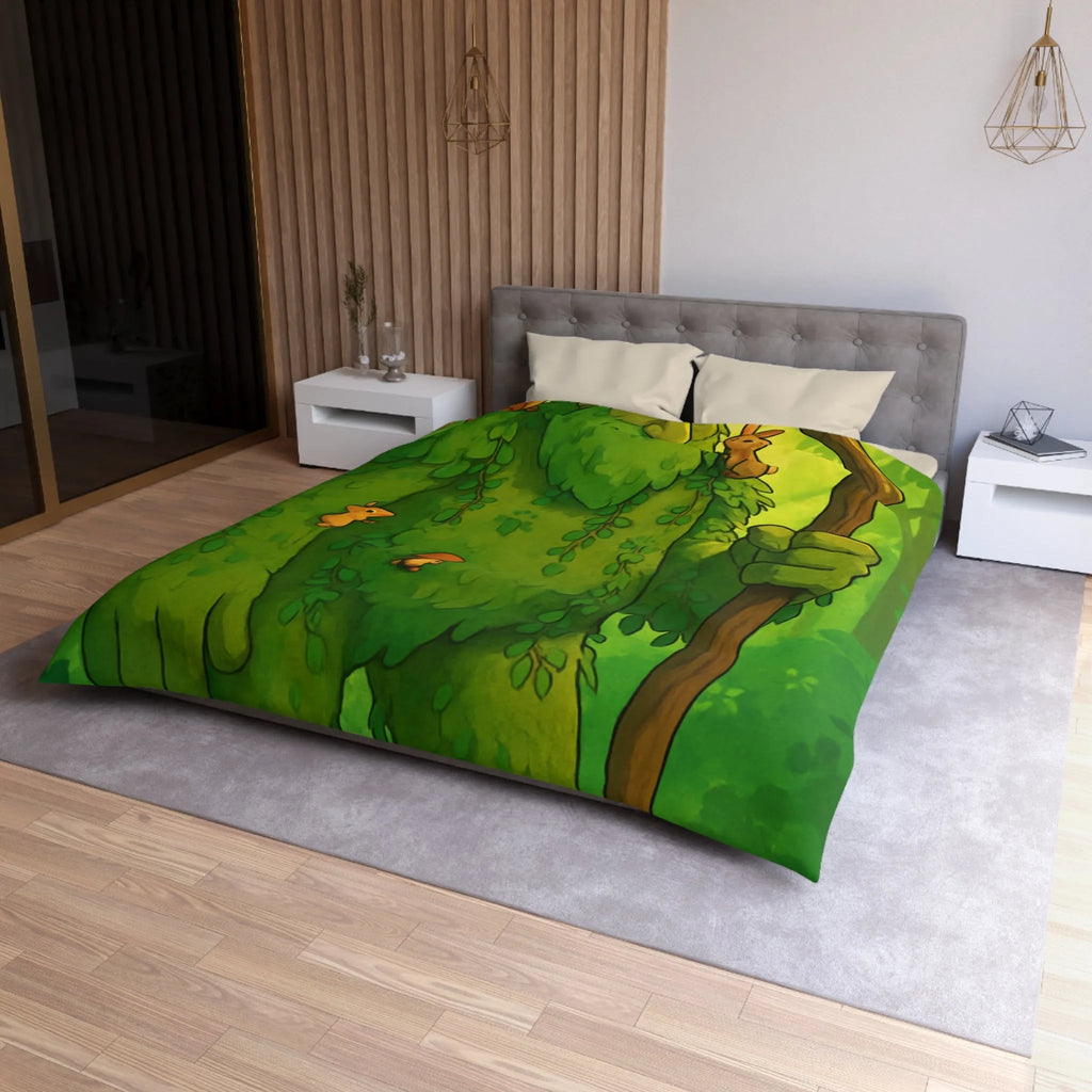 Housse de Couette Enchantée avec Géant Végétal et Forêt de Rêve pour Enfants Héritage