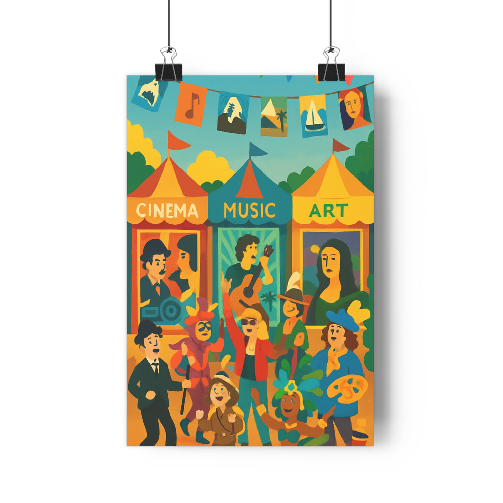 Poster décoratif joyeux moderne couleurs vives salon chambre bureau design artistique vibrant tendance unique