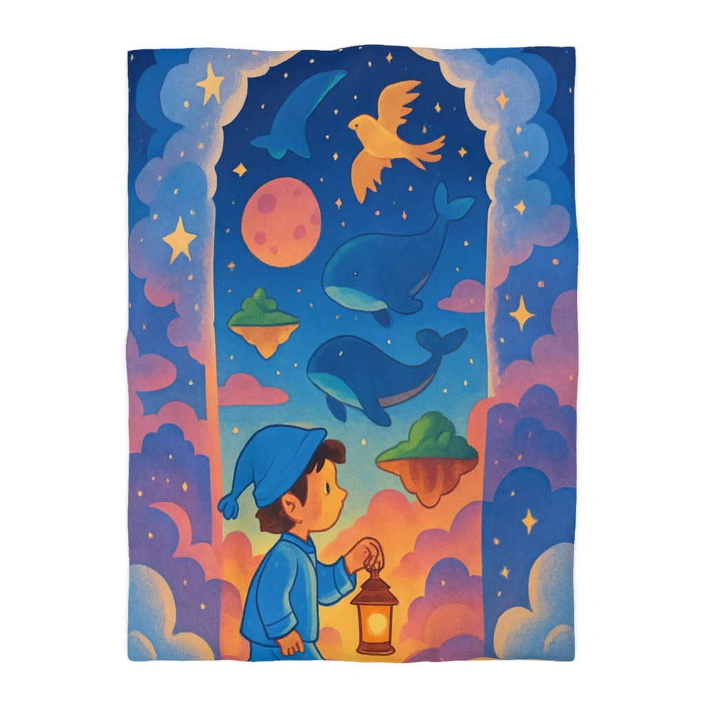 Housse de Couette Enfant : Voyage Imaginaire Étoilé pour Rêves Enchantés et Doux Sommeil