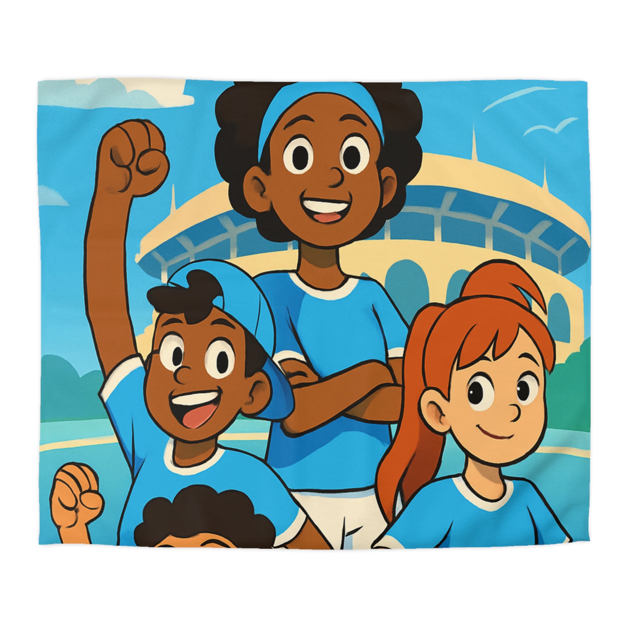 Housse de Couette Microfibre Illustration Unique Design Moderne Décoration Intérieure Raffinée