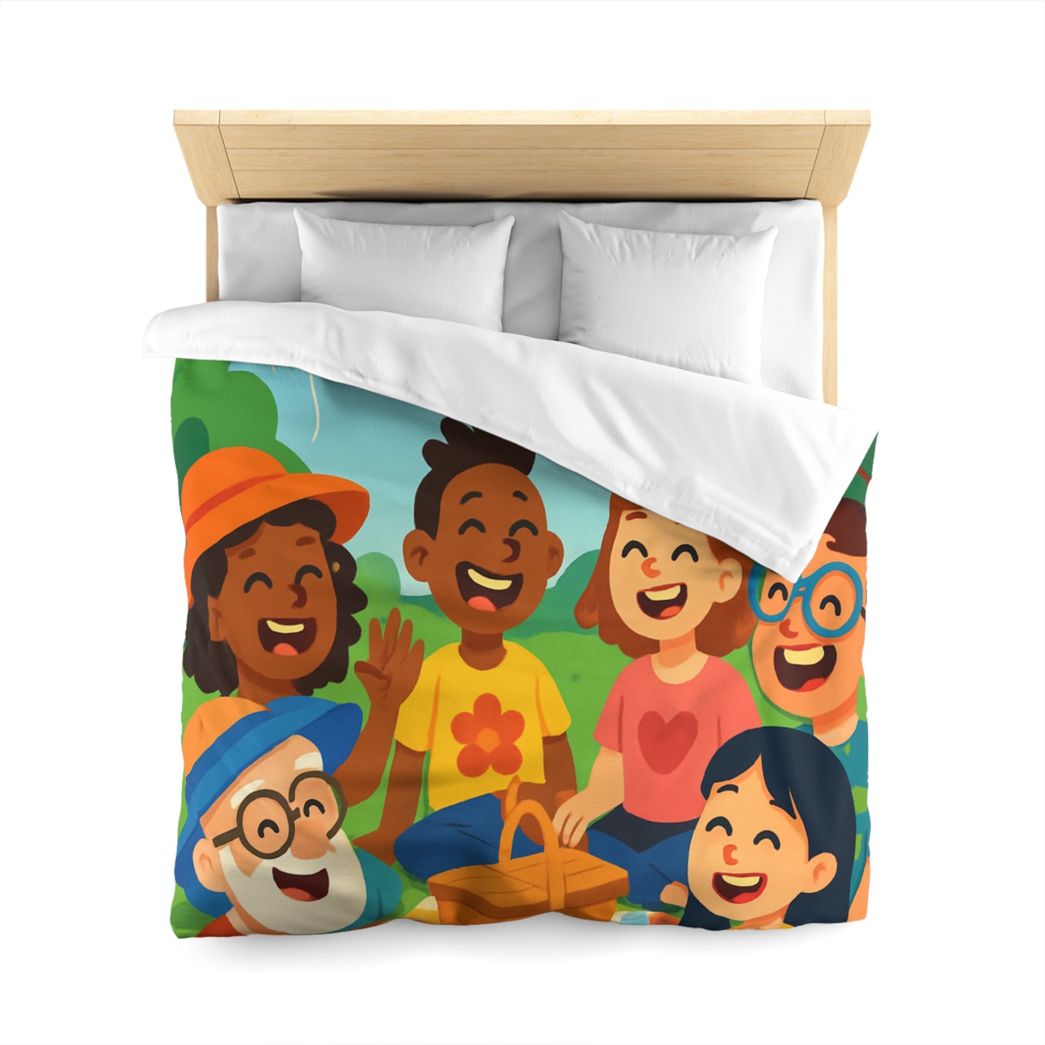 Housse de Couette Microfibre Illustration Unique Design Moderne Décoration Intérieure Raffinée