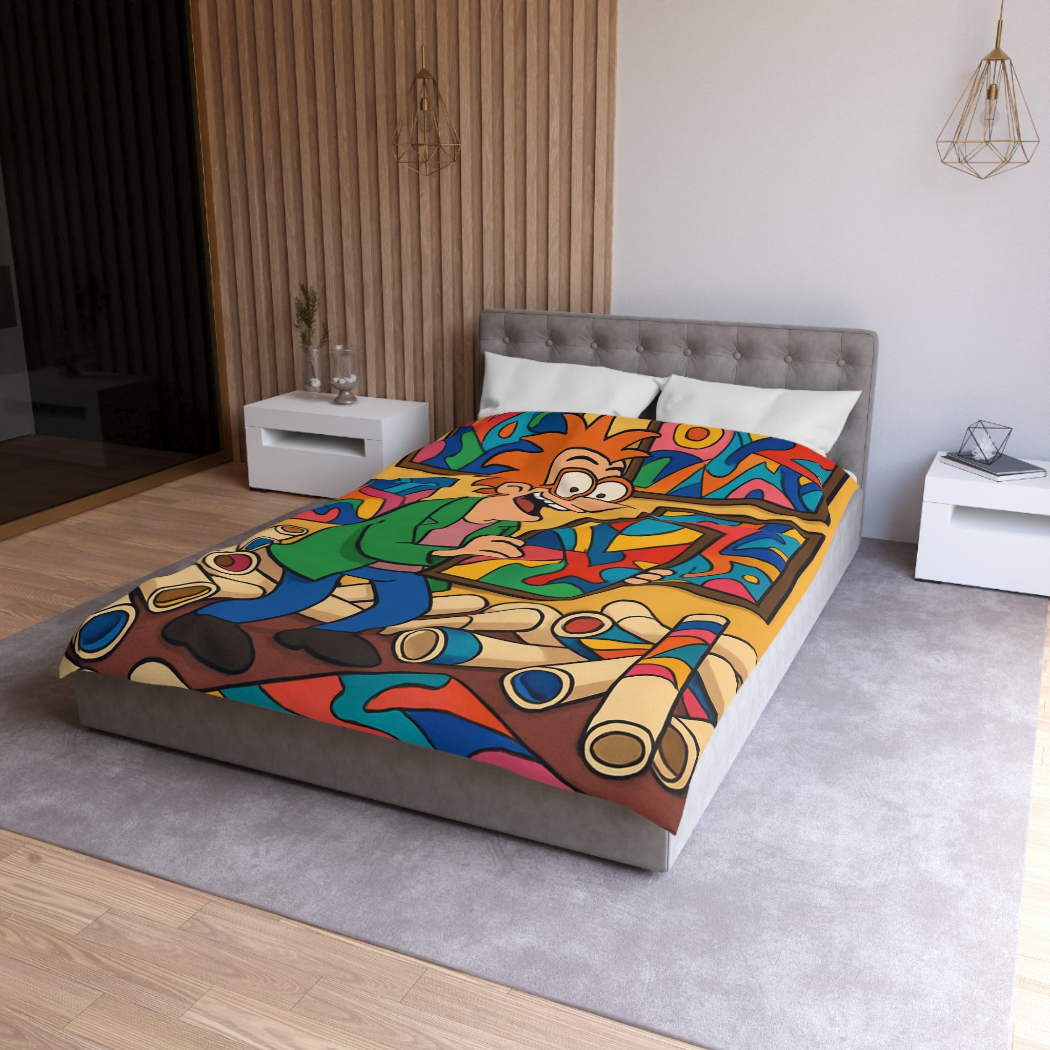 Housse de Couette Microfibre Création Artistique Moderne Design Exclusif Décoration Chambre