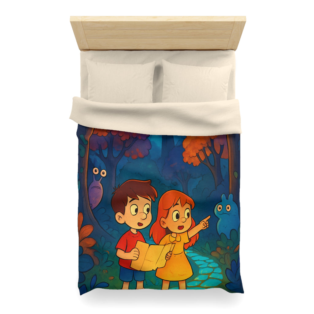 Housse de Couette Microfibre Illustration Unique Design Moderne Décoration Intérieure Raffinée