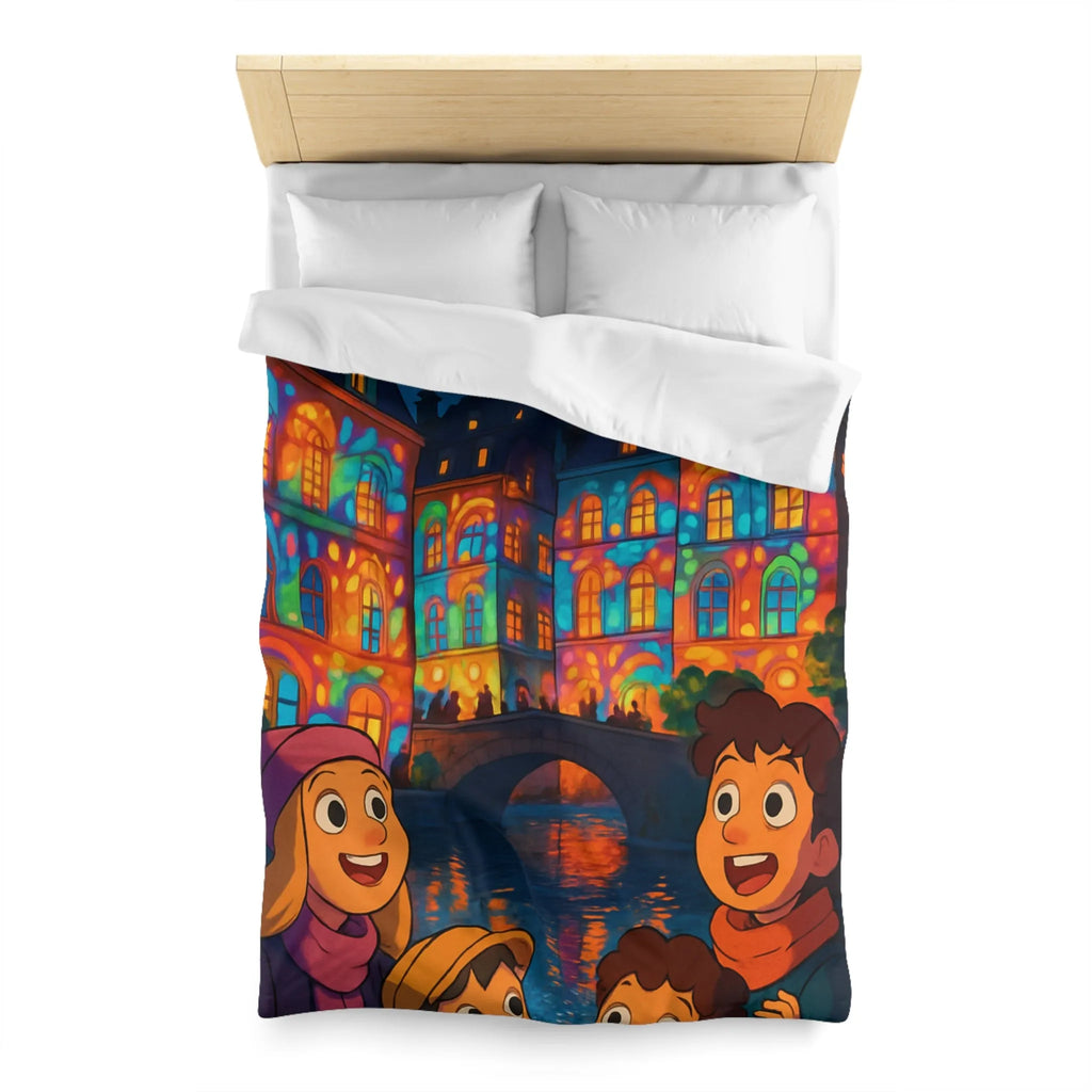 Envolez-vous vers un rêve coloré avec lanterne magique et château illuminé