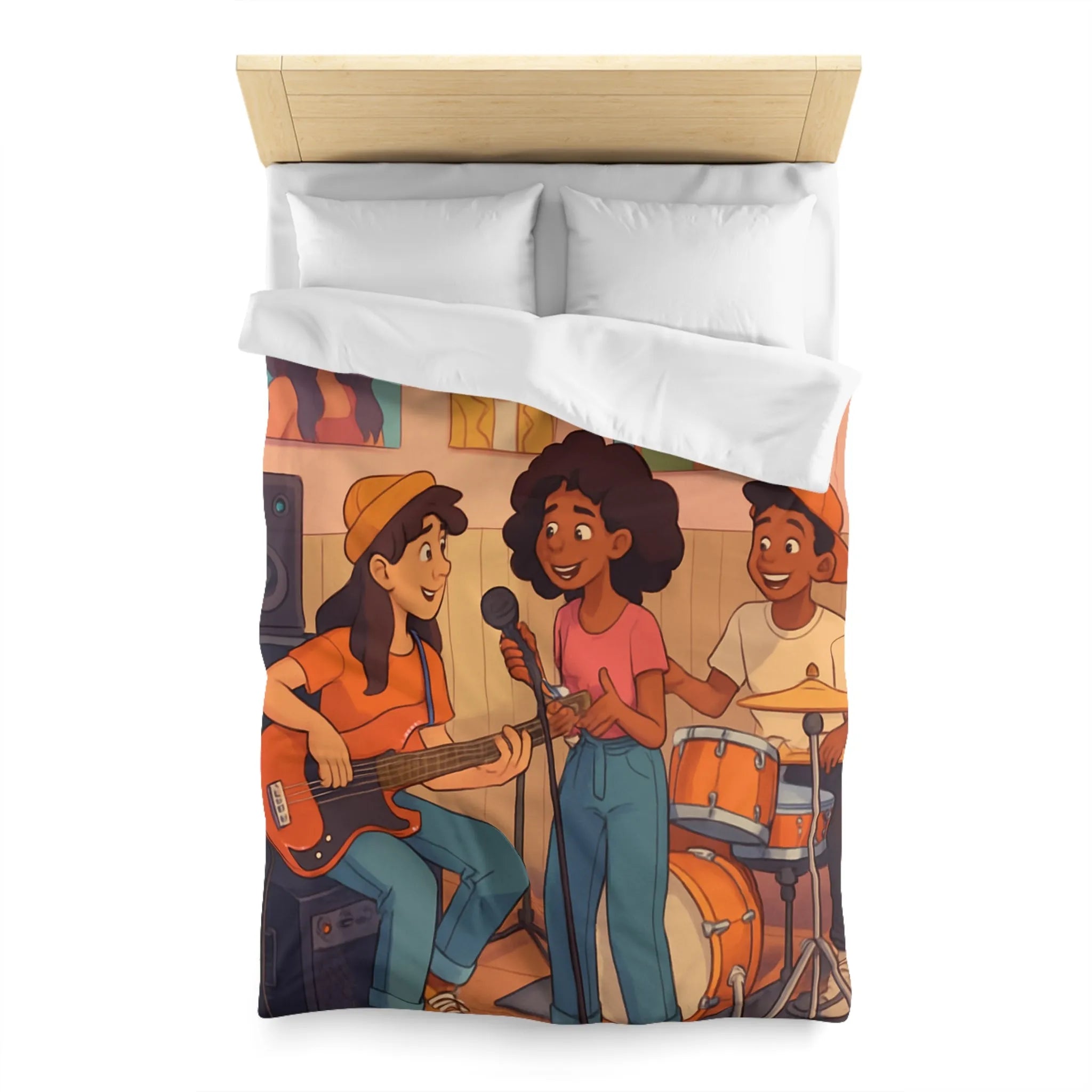 Housse de Couette Microfibre Création Artistique Moderne Design Exclusif Décoration Chambre