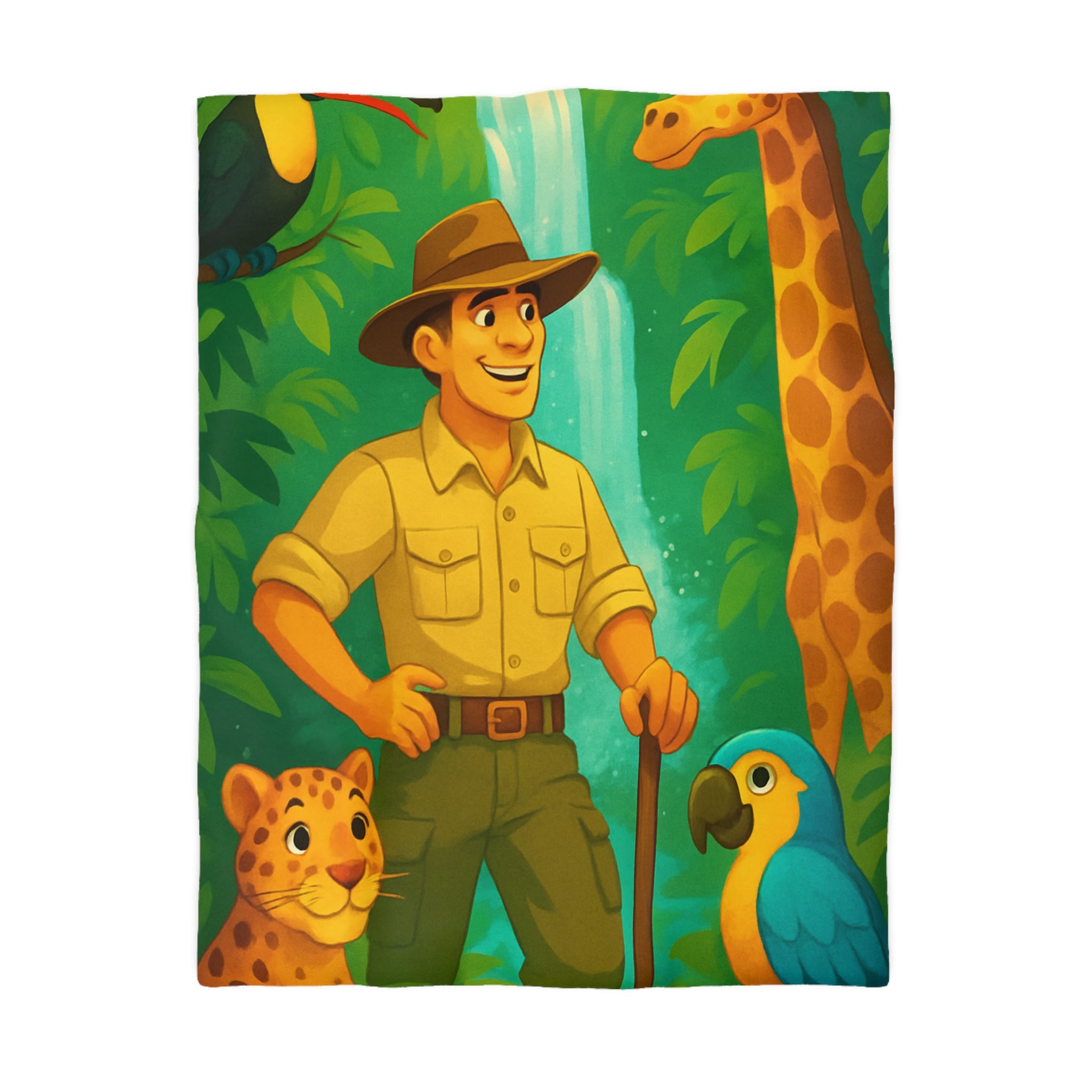 Housse de Couette Microfibre Illustration Unique Design Moderne Décoration Intérieure Raffinée