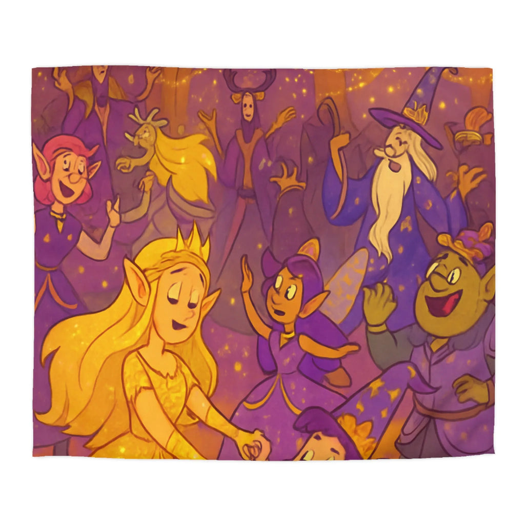Housse de Couette Féerique avec Elfe dans une Scène de Fête Magique Enchantée