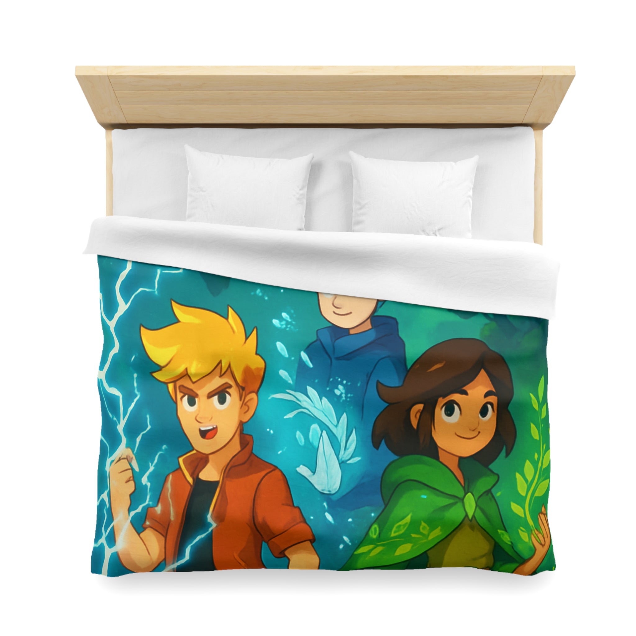 Housse de Couette Microfibre Design Artistique Moderne Décoration Chambre Confort Premium