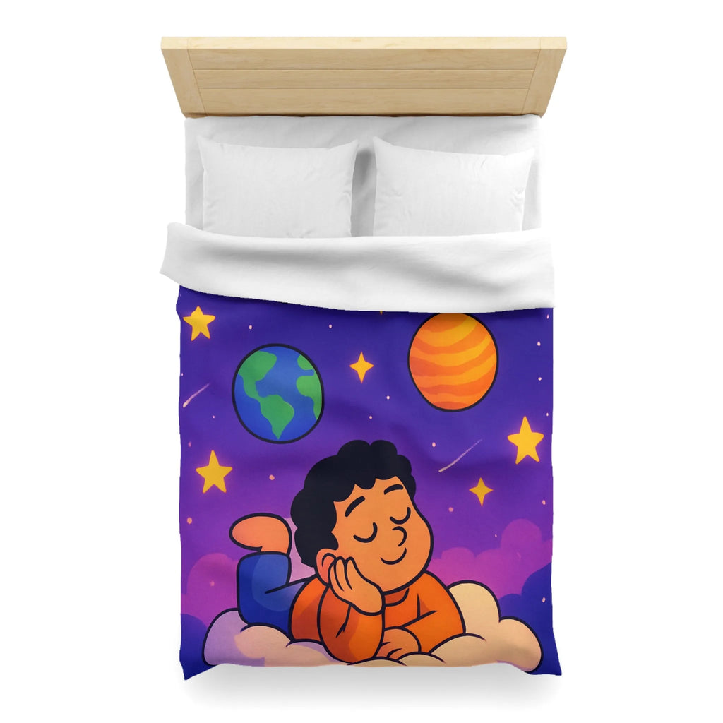 Housse de couette enfant cosmos rêve étoiles planètes univers magique et coloré