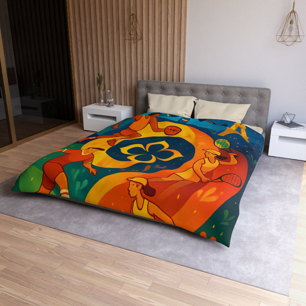 Housse de Couette Microfibre Illustration Unique Design Moderne Décoration Intérieure Raffinée