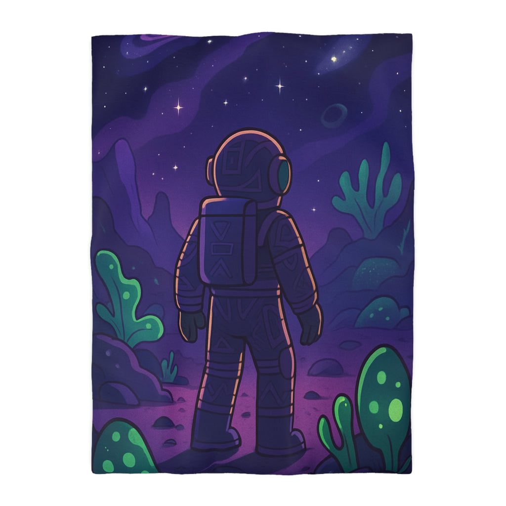 Plongée Onirique dans l'Espace: Astronaute Explorant Paysage Stellaire Céleste et Mystérieux