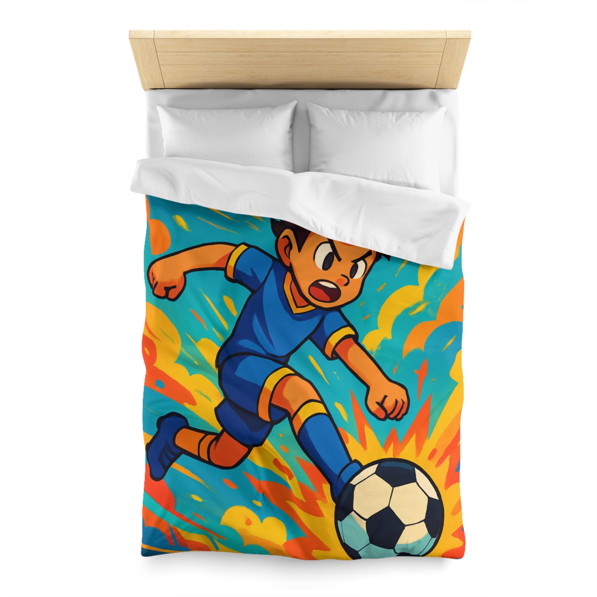 Housse de Couette Microfibre Motif Créatif Original Style Contemporain Chambre Élégante