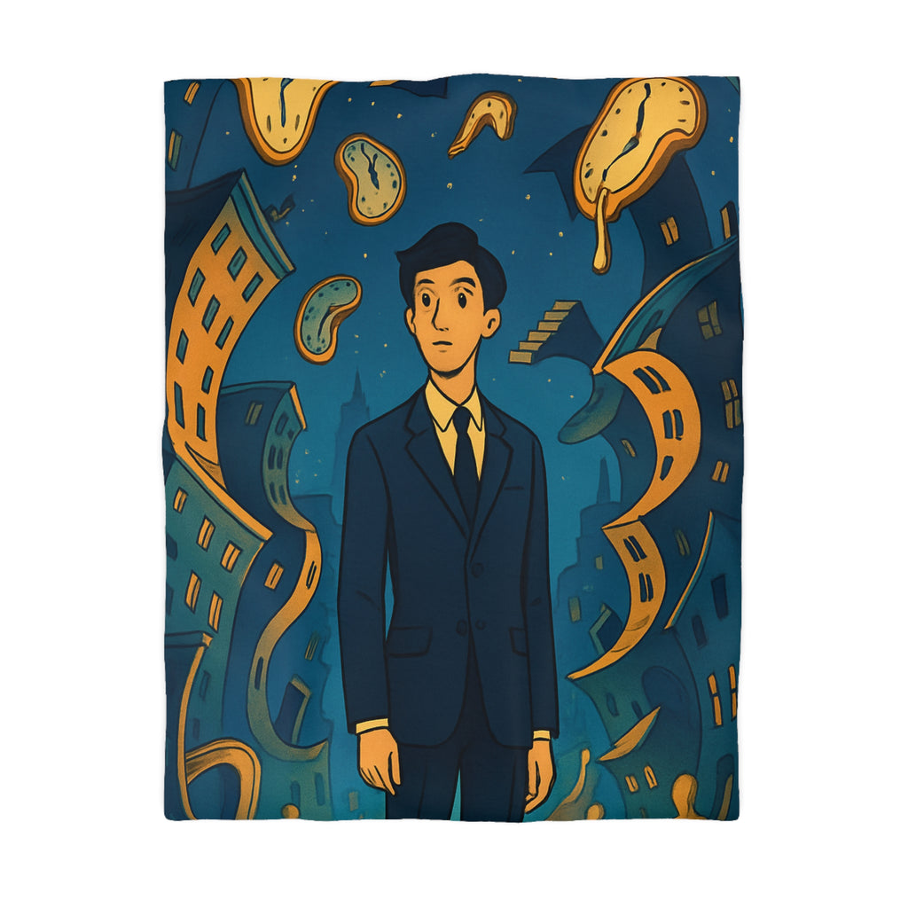 Housse de Couette Microfibre Motif Créatif Original Style Contemporain Chambre Élégante