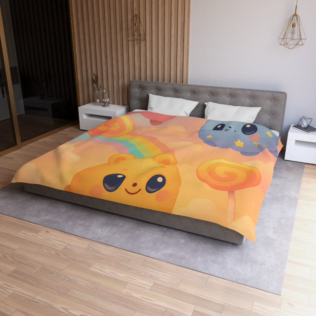 Housse de Couette Microfibre Design Artistique Moderne Décoration Chambre Confort Premium