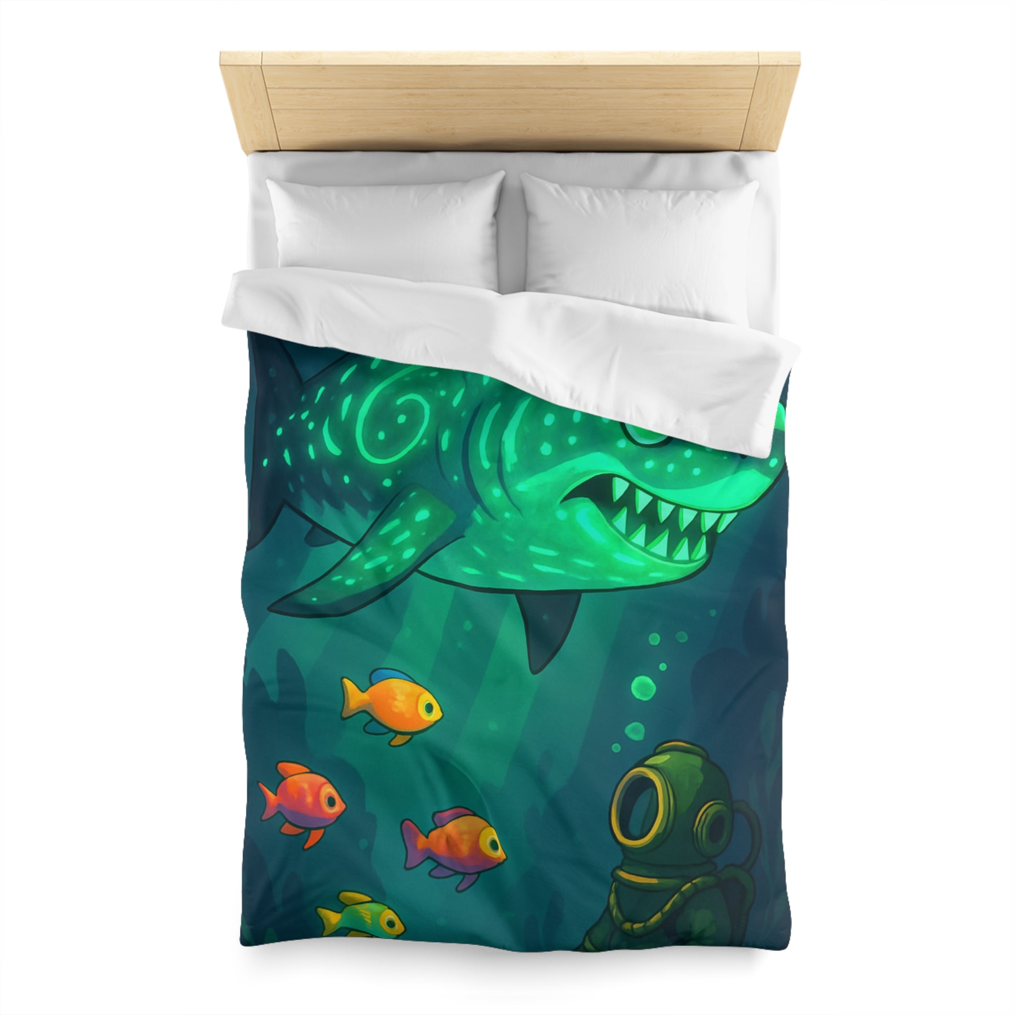 Housse de Couette Microfibre Illustration Unique Design Moderne Décoration Intérieure Raffinée