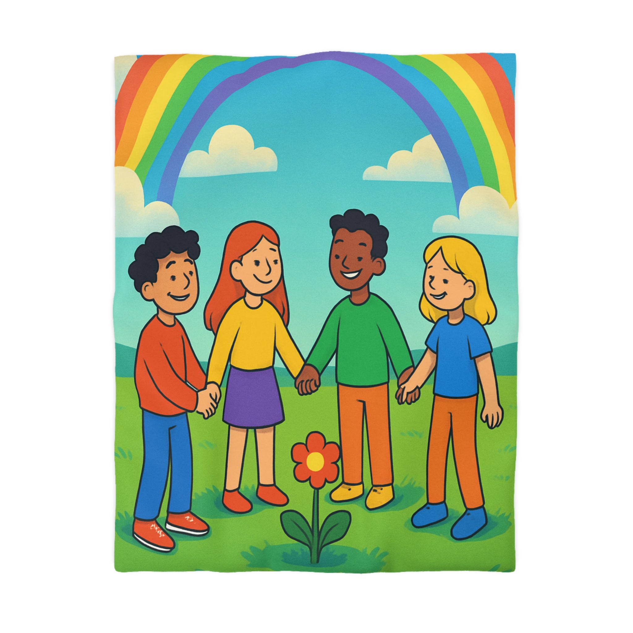 Housse de Couette Microfibre Illustration Unique Design Moderne Décoration Intérieure Raffinée