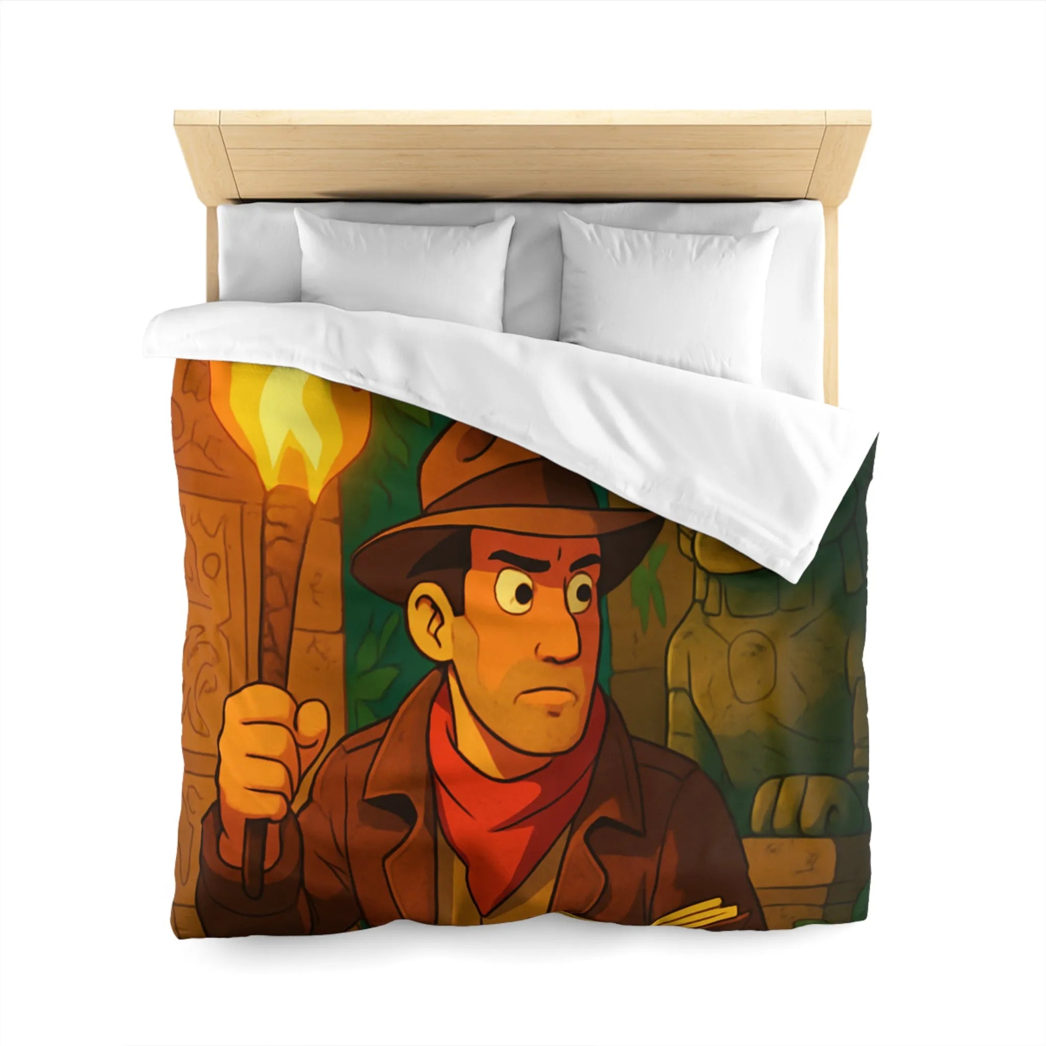 Explorez un Monde Mystérieux avec Housse de Couette Temple Ancien Inspirée de l'Aventure