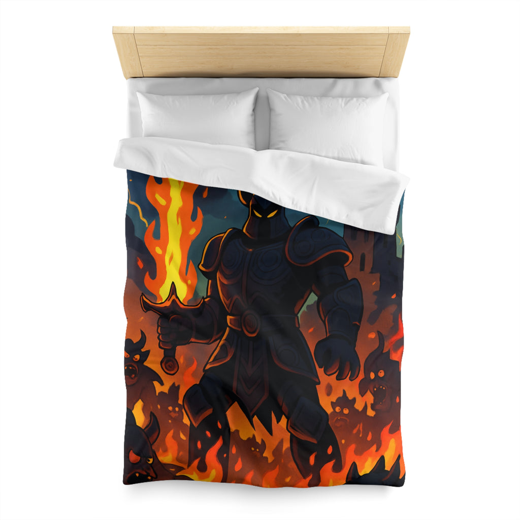 Housse de Couette Microfibre Motif Créatif Original Style Contemporain Chambre Élégante