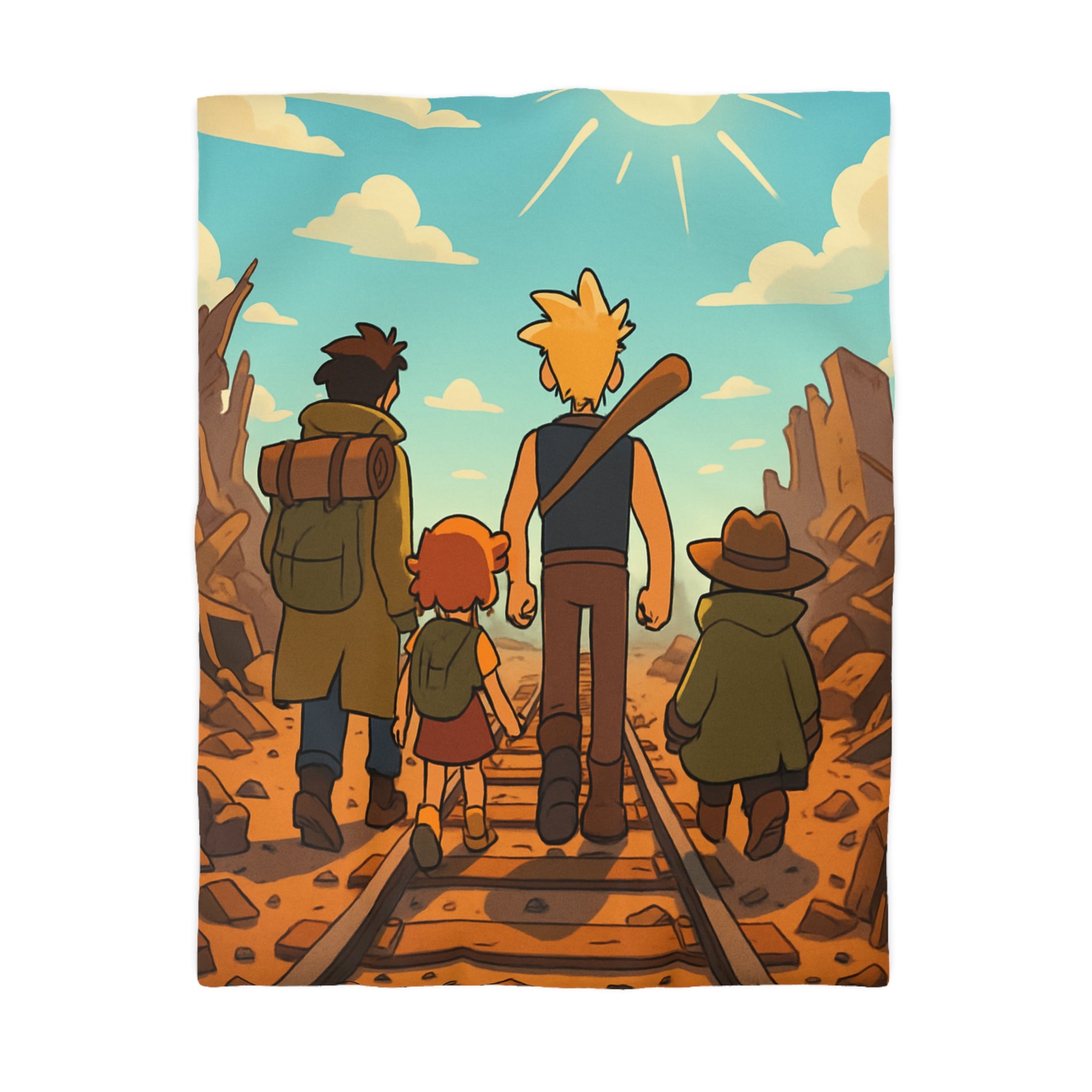 Housse de Couette Microfibre Illustration Unique Design Moderne Décoration Intérieure Raffinée