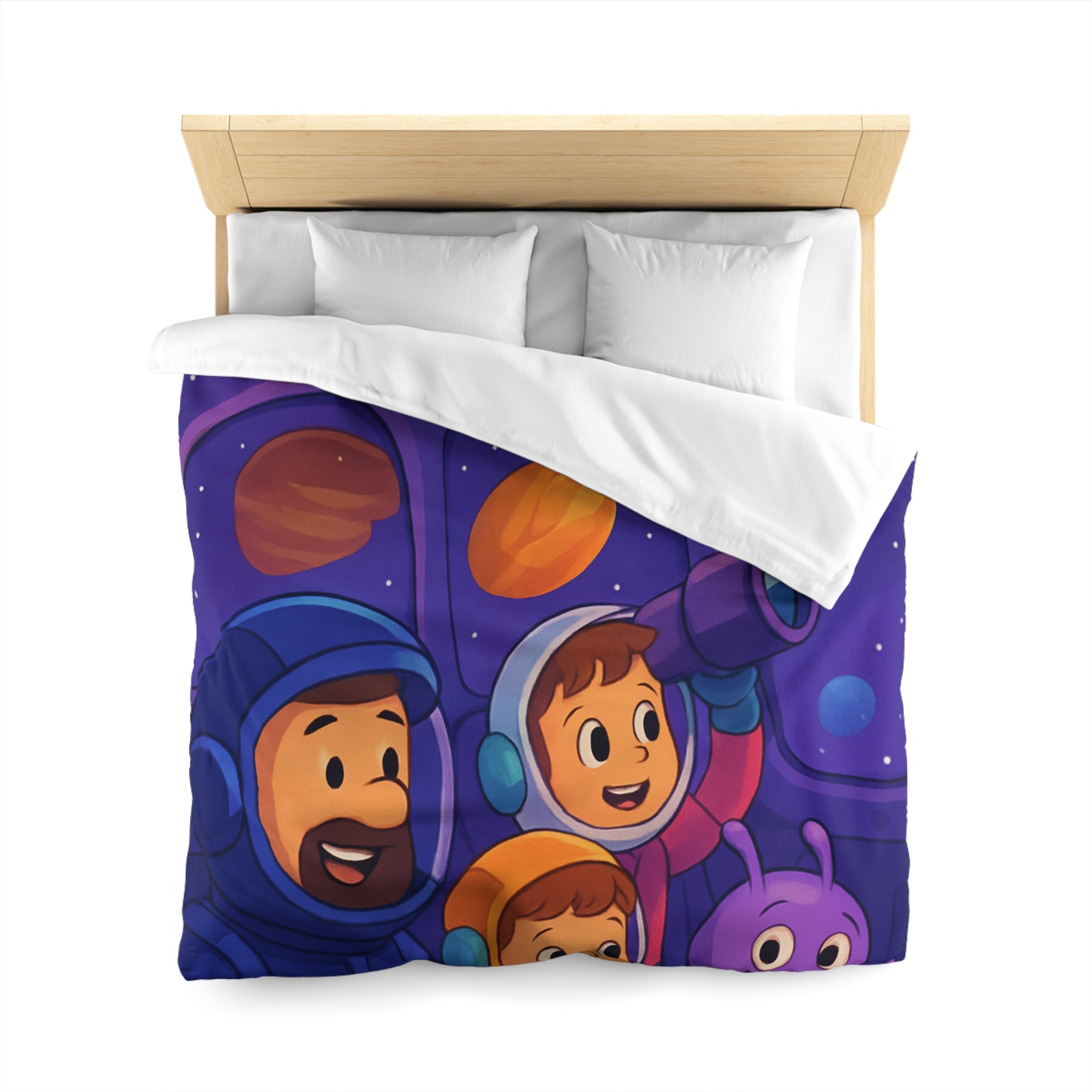 Housse de Couette Microfibre Motif Créatif Original Style Contemporain Chambre Élégante