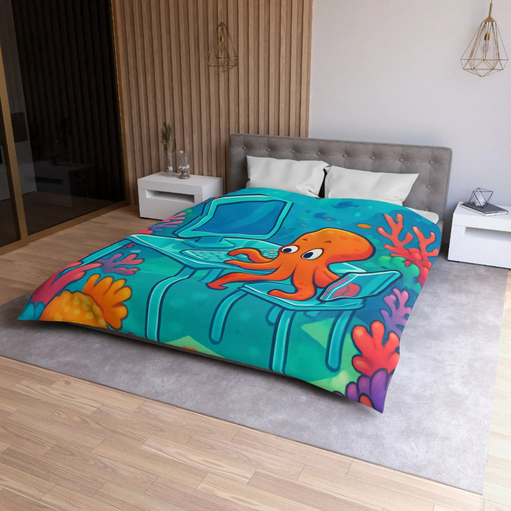 Housse de Couette Microfibre Art Graphique Contemporain Style Décoratif Chambre Tendance
